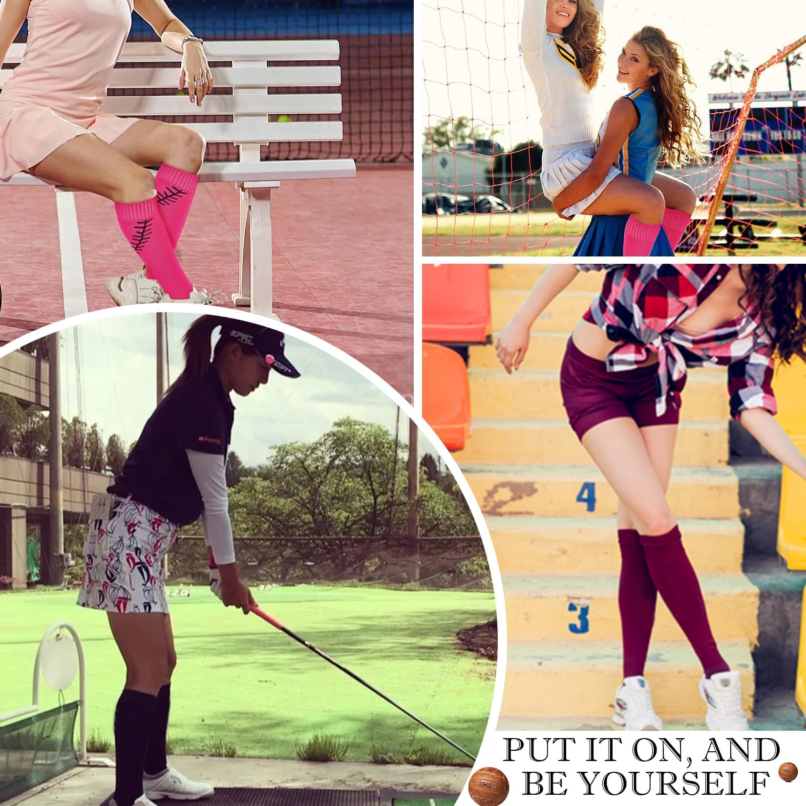 Century Star Women's & Youth Softball Baseball Socks - Breathable Athletic Socks for Multi-Sport Activities - Perfect for Training, Games & Sports Performance