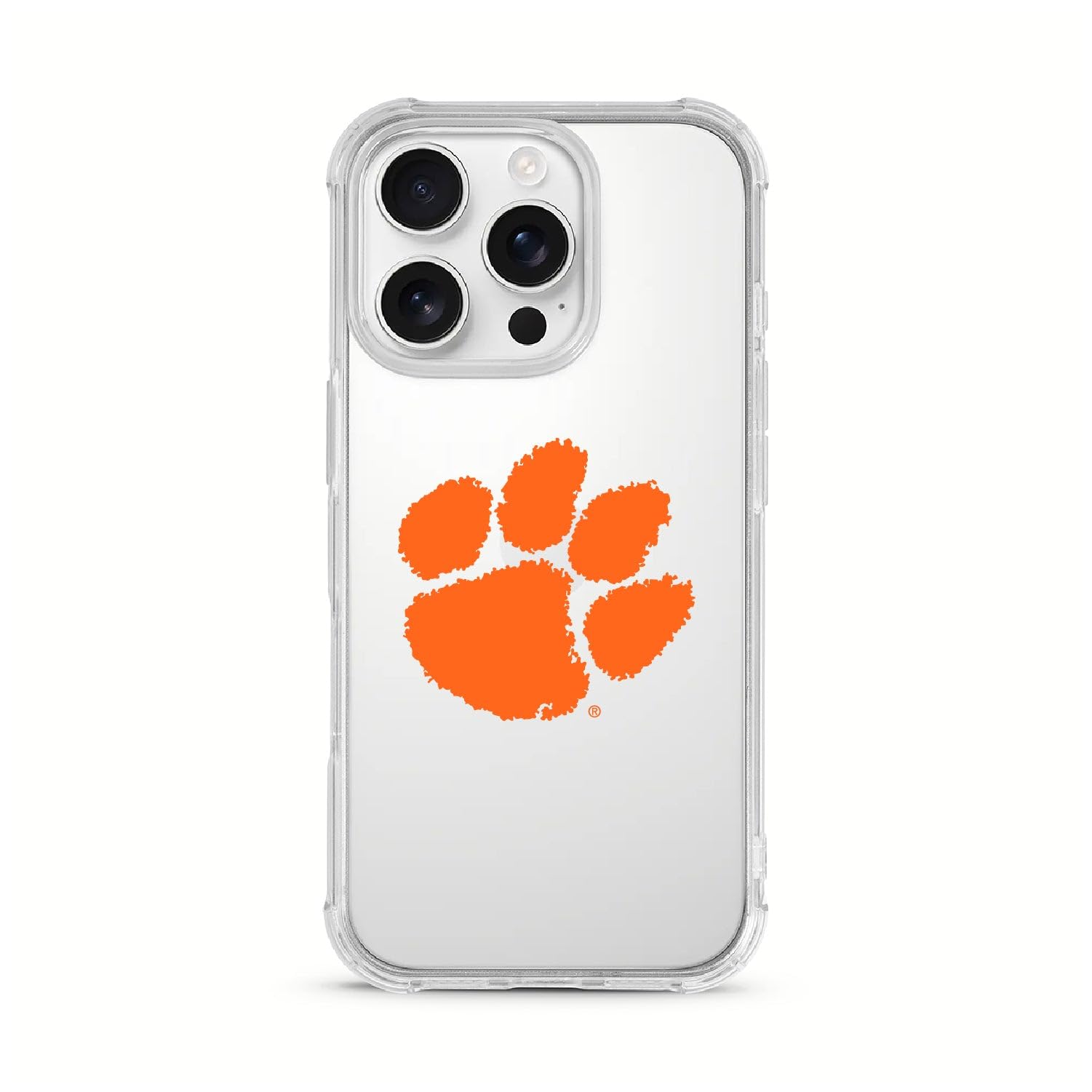 OTM Essentials Clemson University iPhone 13 Pro Max Case - Shockproof Tough Edge Protection - Classic White Design - Perfect for Students, Alumni & Game Day Fans