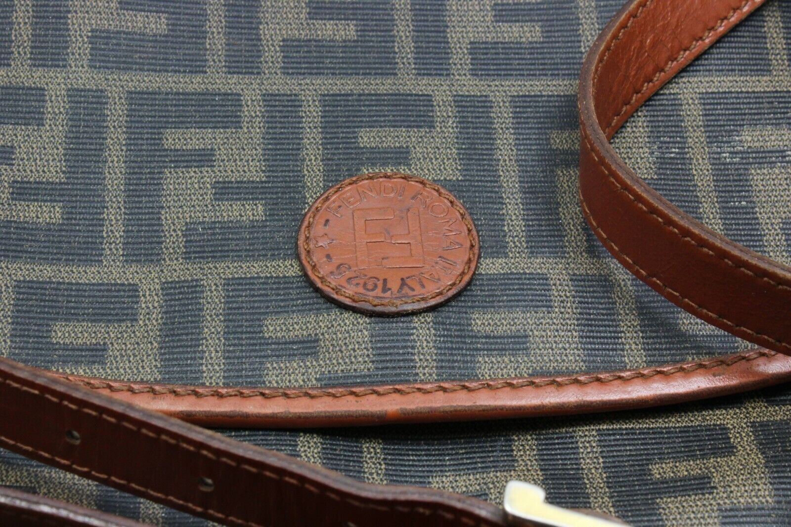 Authentic Fendi Brown Logo Leather Flap Mama Zucca Handbag Purse for Women - Luxury Designer Shoulder Bag for Work, Party & Everyday Use
