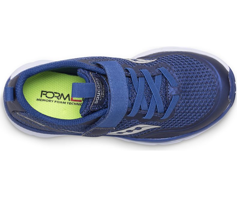 Saucony Cobalt Blue Liteform Feel A/C Kids Running Shoes - Lightweight & Breathable Sneakers for Boys & Girls - Perfect for School, Sports & Daily Activities