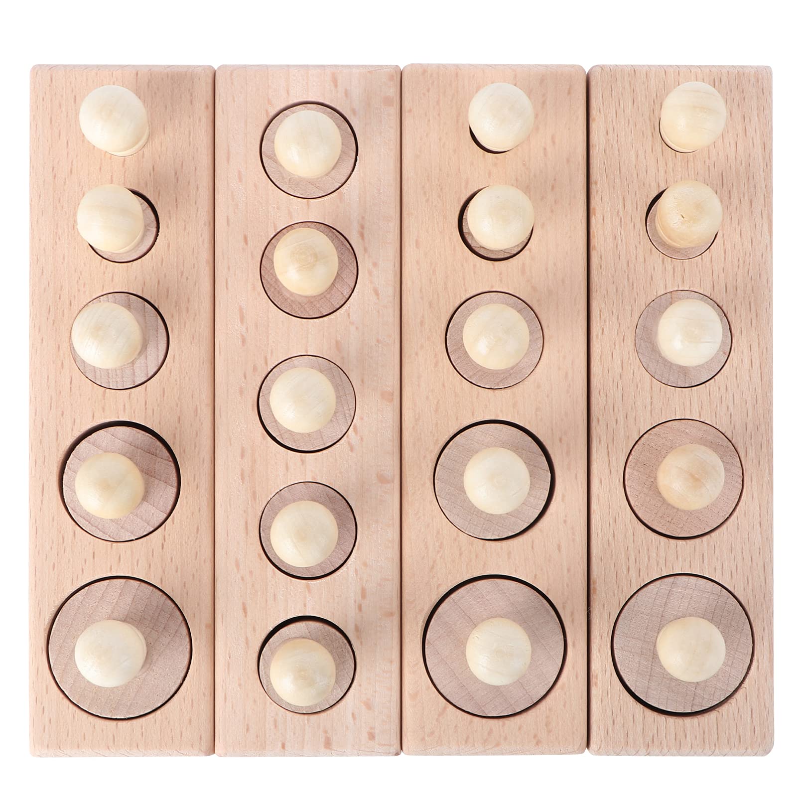 Montessori Wooden Knobbed Cylinders - Sensory Educational Toy for Preschool Kids | Early Childhood Development & Learning | Perfect for Homeschooling, Classroom, and Toddler Playtime