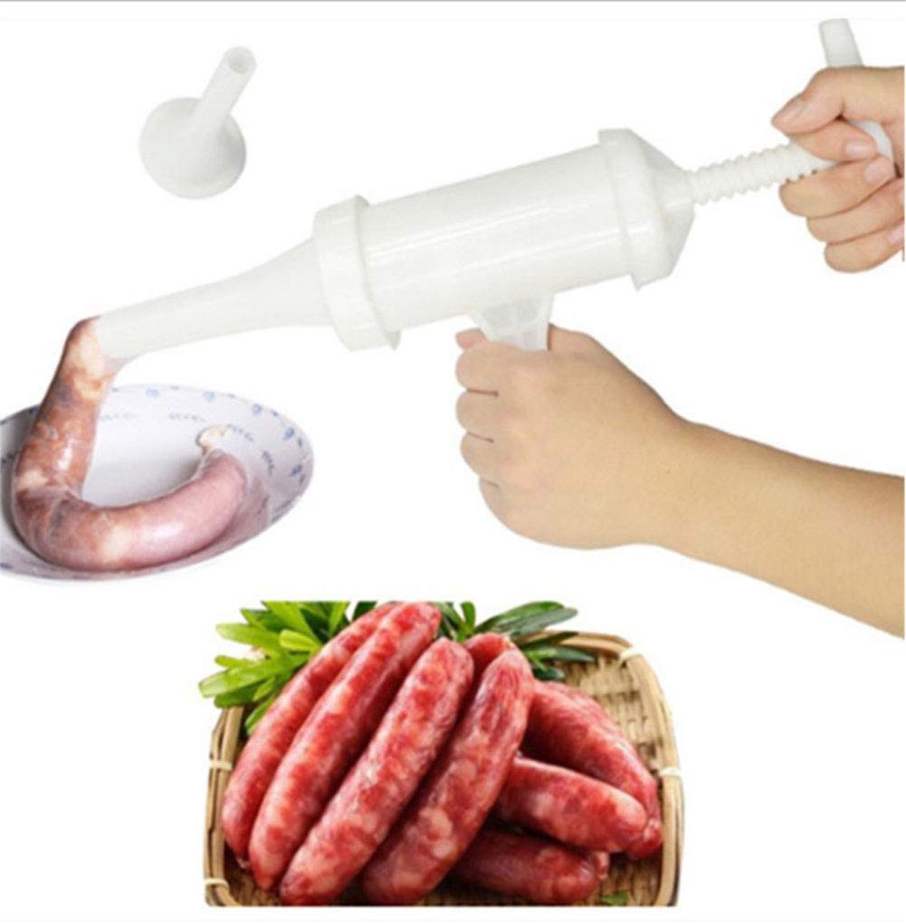 WOIWO 2-Pack Manual Sausage Stuffer for Home Use - Stainless Steel Sausage Filler & Meat Grinder Attachment - Perfect for Making Homemade Sausages, Burgers & Ground Meat (Great for BBQ, Camping & Holiday Cooking)