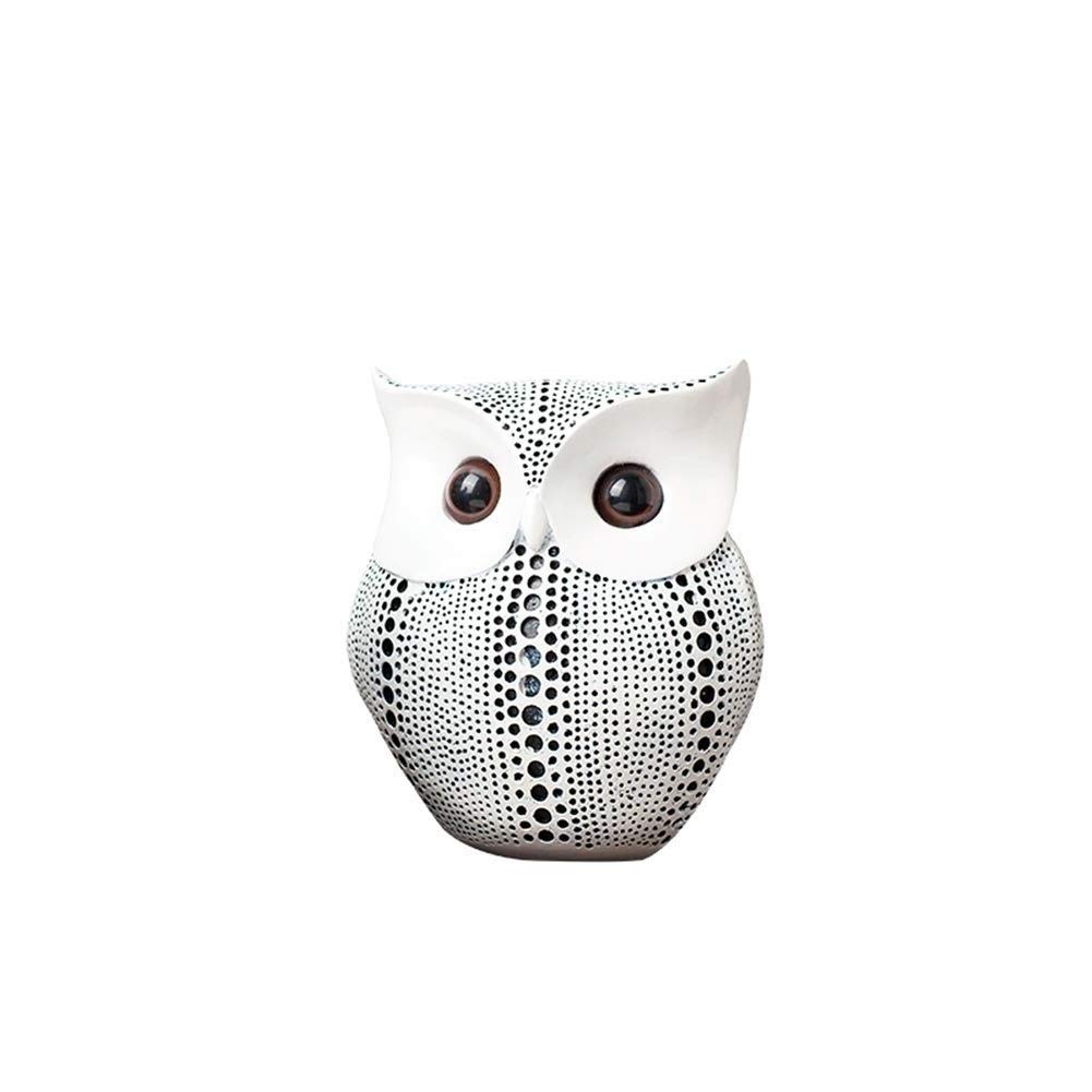 WALNUTA Handcrafted Owl Sculpture - Small Decorative Figurine for Home, Living Room, Bedroom & Office Decor | Elegant Accent Piece for Bookshelves, Desks & Gift Giving (Color: Brown)