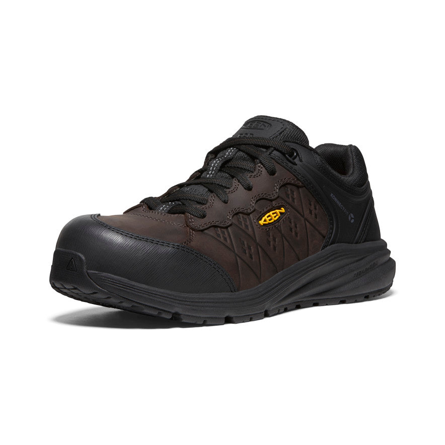 Men's Vista Energy+ ESD Safety Shoes with Carbon Toe - Coffee Bean/Black | Slip-Resistant Work Boots for Construction & Warehouse Use