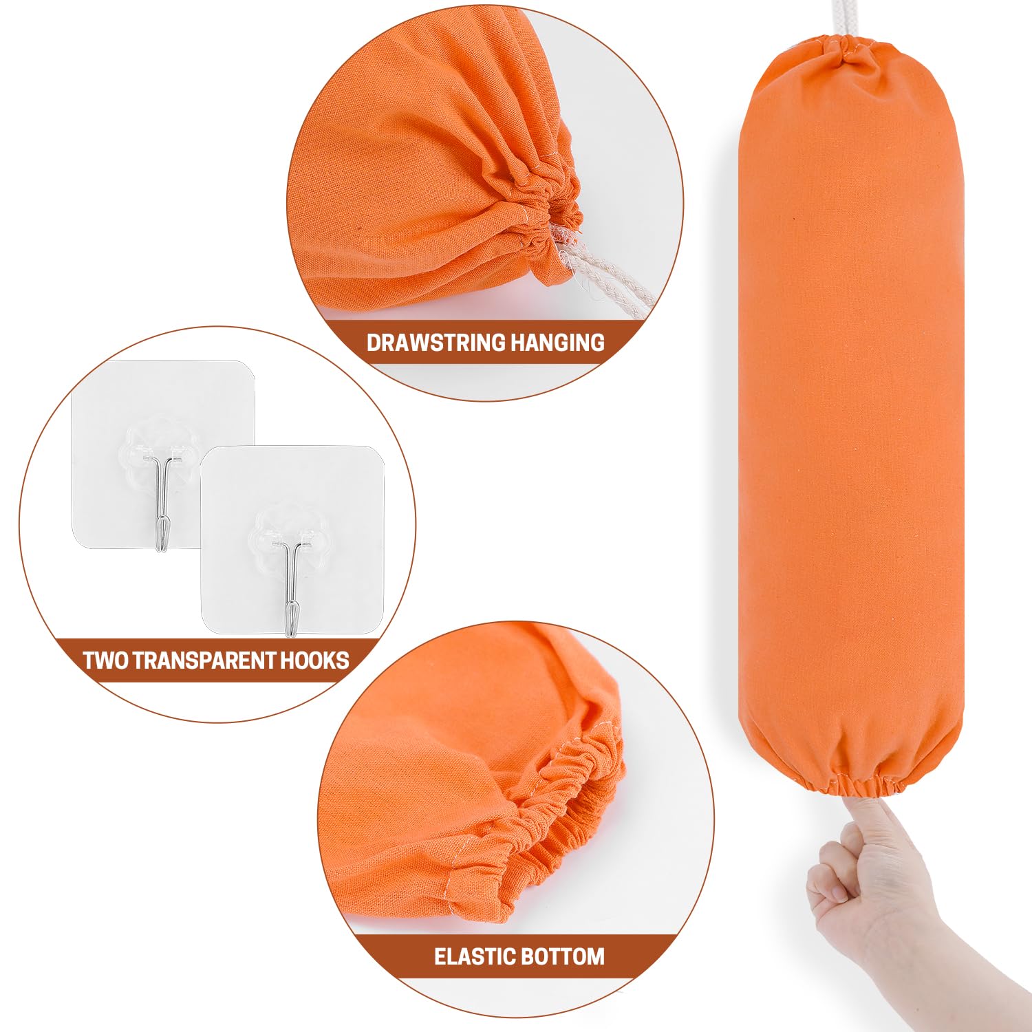 SWISSELITE 2-Pack Plastic Bag Holder - Reusable Wall-Mounted Grocery Bag Organizer & Storage Dispenser (22x9 Inches) - Perfect for Kitchen, Pantry, Laundry Room & Garage Organization