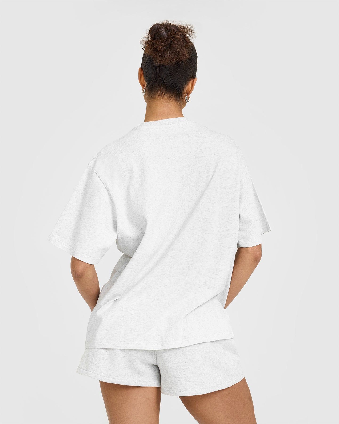 Oner Graphic Washed T-Shirt for Men | Light Grey Marl Cotton Tee | Casual Streetwear & Everyday Comfort