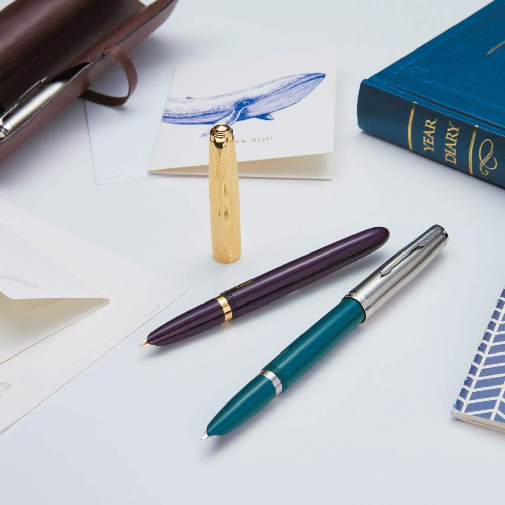 PARKER 2123494Z Fountain Pen - 51 Black CT Fine Point with Gift Box | Authentic Imported Writing Instrument for Professionals, Students & Gift Giving | Perfect for Signatures, Calligraphy & Everyday Use