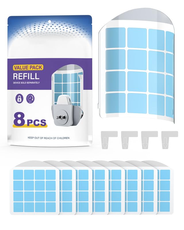 8-Pack Refill Glue Cards Compatible with Plug-in Light M364 & Max - Perfect Replacement for Scrapbooking, Card Making & DIY Crafts