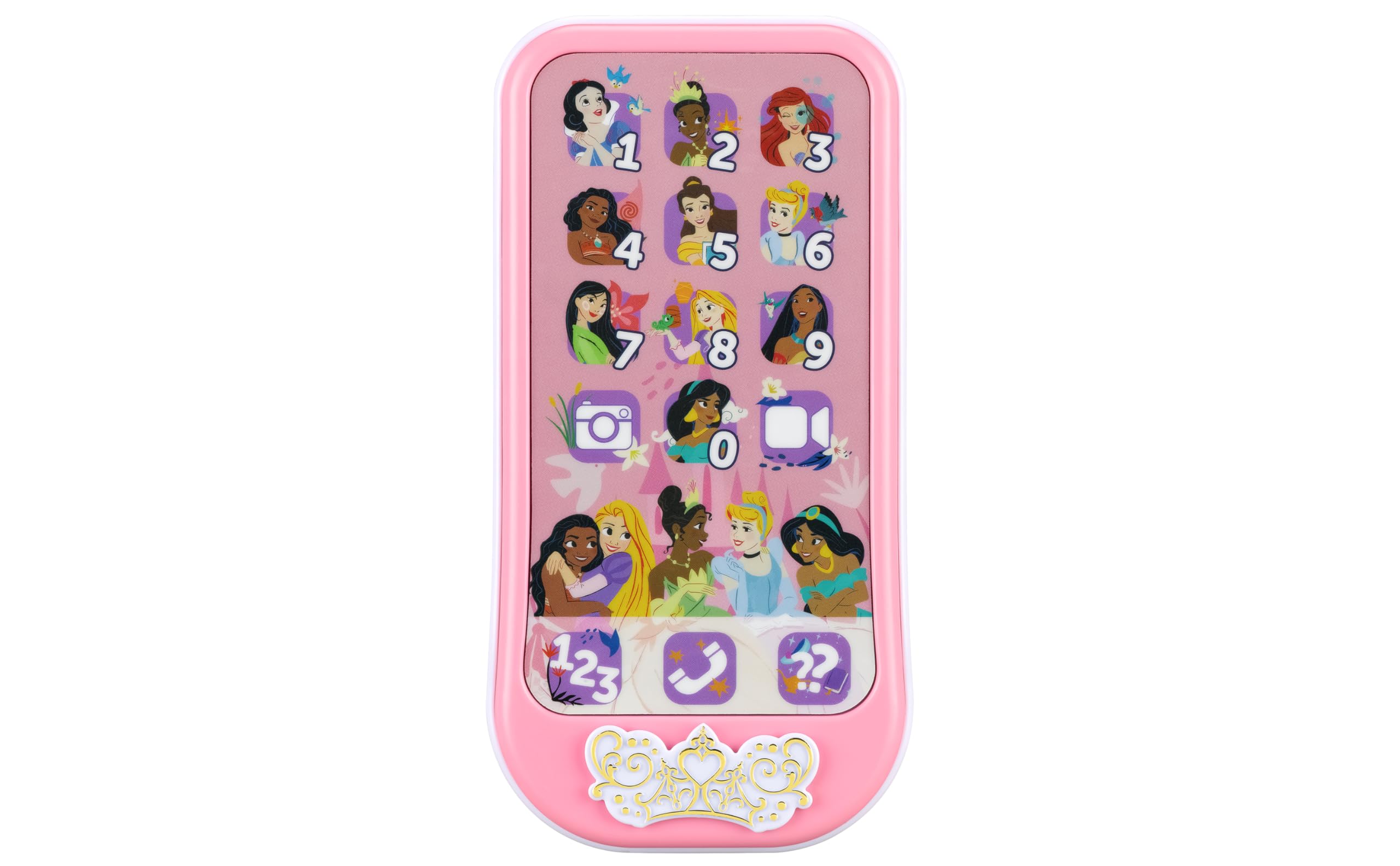 **eKids Disney Princess Toy Phone for Kids - Interactive Learning Toddler Toys with Fun Activities, Perfect Gift for Disney Princess Fans (DP-160) | Pretend Play, Preschool Education & Role-Playing Fun**