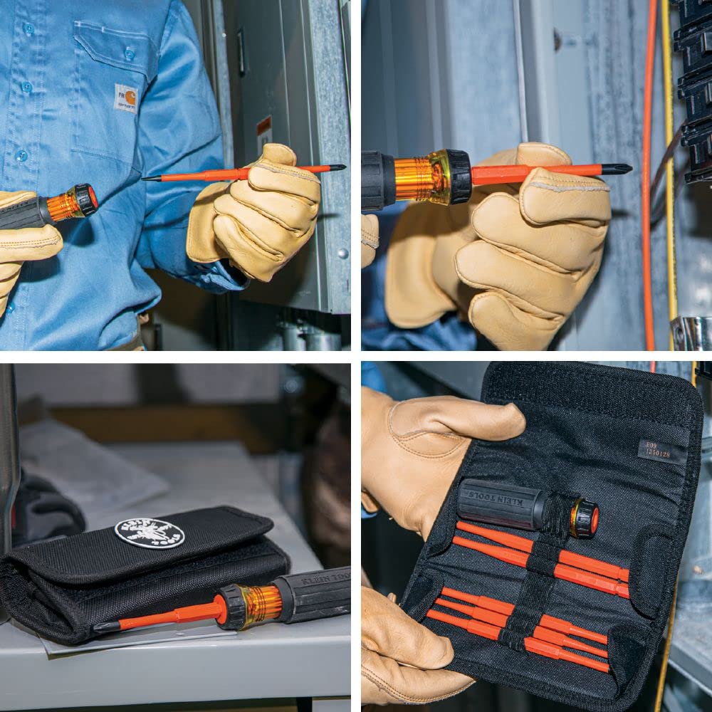 Klein Tools Insulated Screwdriver Set (32288) & Electronics Screwdriver Set (32581) - Professional Electrician Tools for Safe Electrical Work & Precision Electronics Repair