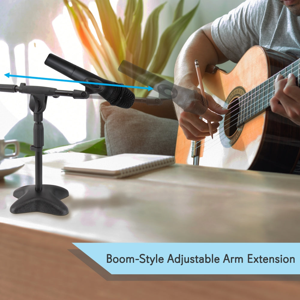 Adjustable Microphone Stand with Boom Arm - Professional Height & Angle Adjustment for Studio Recording, Podcasting & Live Streaming