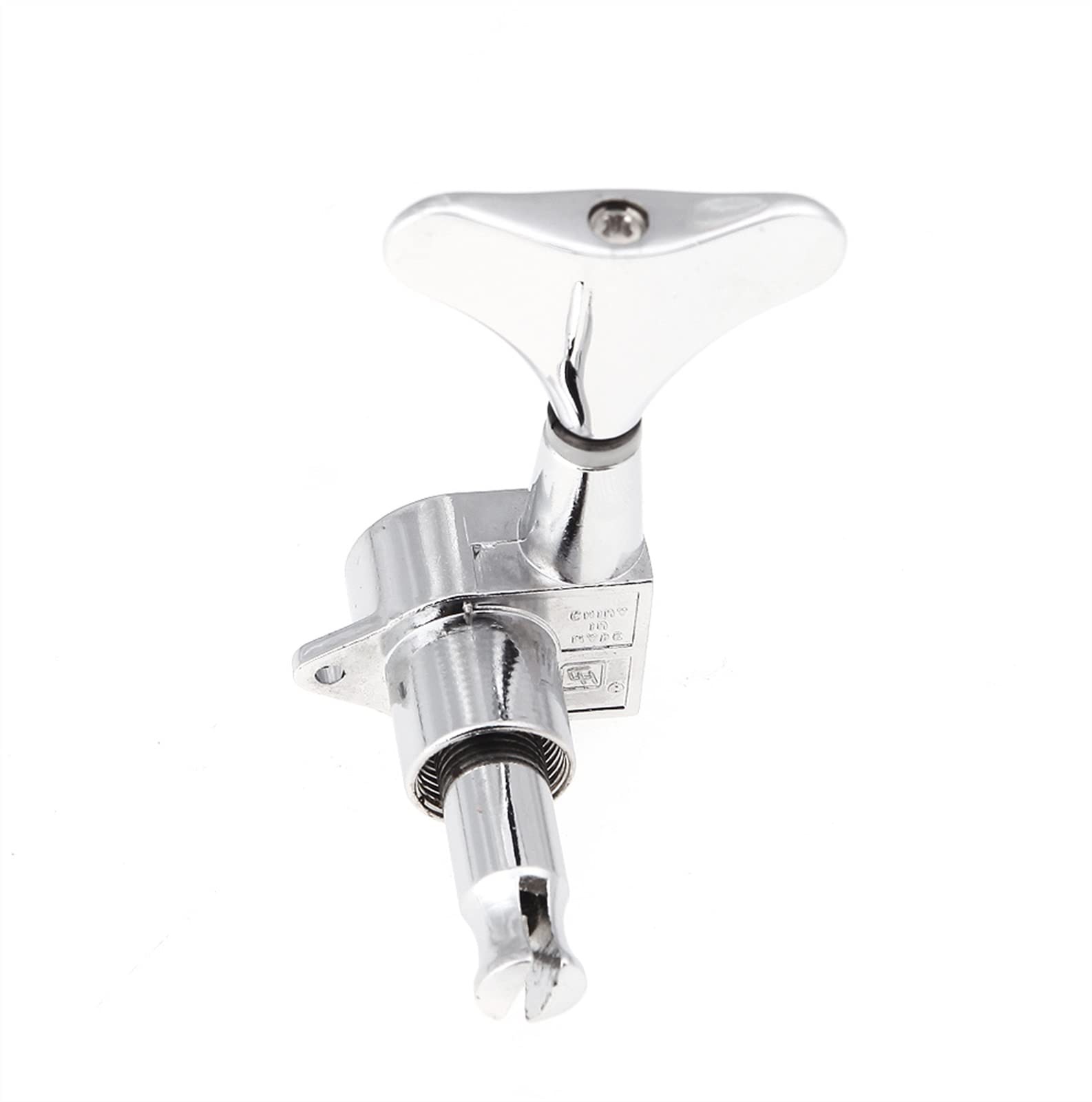 4 Chrome Sealed Guitar Tuning Pegs - Premium Bass Guitar Tuners (2L+2R) - Durable Machine Heads with Knobs for Smooth Tuning - Perfect for Electric & Acoustic Bass Guitars - Stage & Studio Use