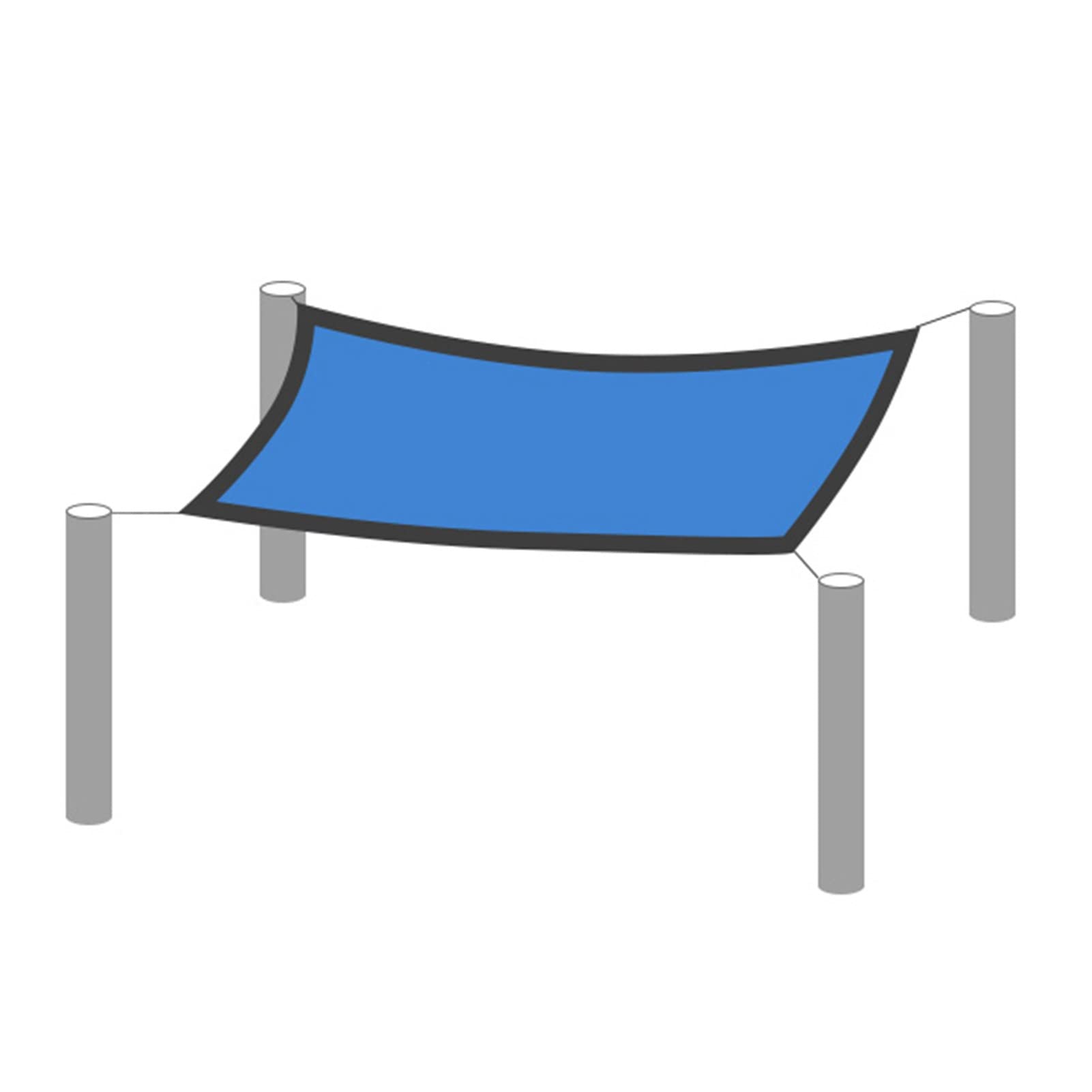 UV-Resistant Sun Shade Cloth with Grommets - 3x4m Blue Shade Sail for Garden, Greenhouse & Plant Protection | Easy Installation Outdoor Sunblock Netting for Patio, Pool & Backyard