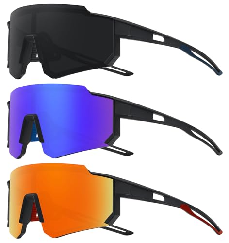 3pack Matte Black/Gray+matte Black/Red+matte Black/Dark Blue