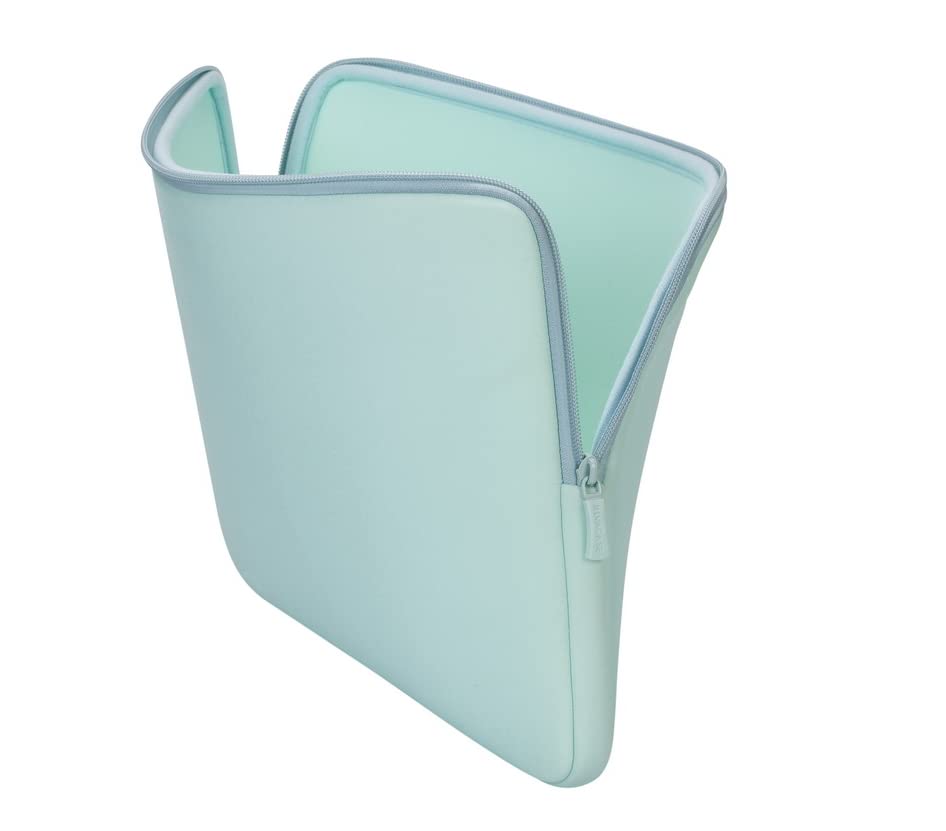 RIVACASE 5133 Mint Green Laptop Sleeve Case for MacBook Pro 15 inch - Protective Neoprene Cover with Soft Interior, Perfect for Travel, Work & School