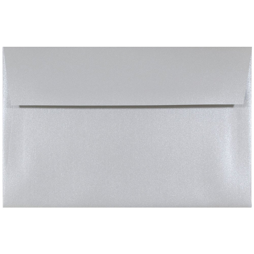 JAM PAPER A9 Premium Metallic Envelopes 5.75 x 8.75 Inches - Silver Stardream Luxury Business Stationery - 250 Pack for Wedding Invitations, Greeting Cards & Professional Correspondence