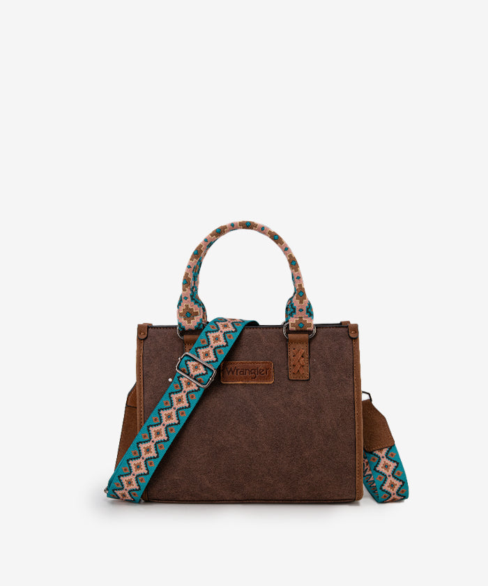 Wrangler Aztec Print Tote Bag for Women - Stylish & Durable Cotton Shoulder Bag - Perfect for Shopping, Beach, Work & Travel