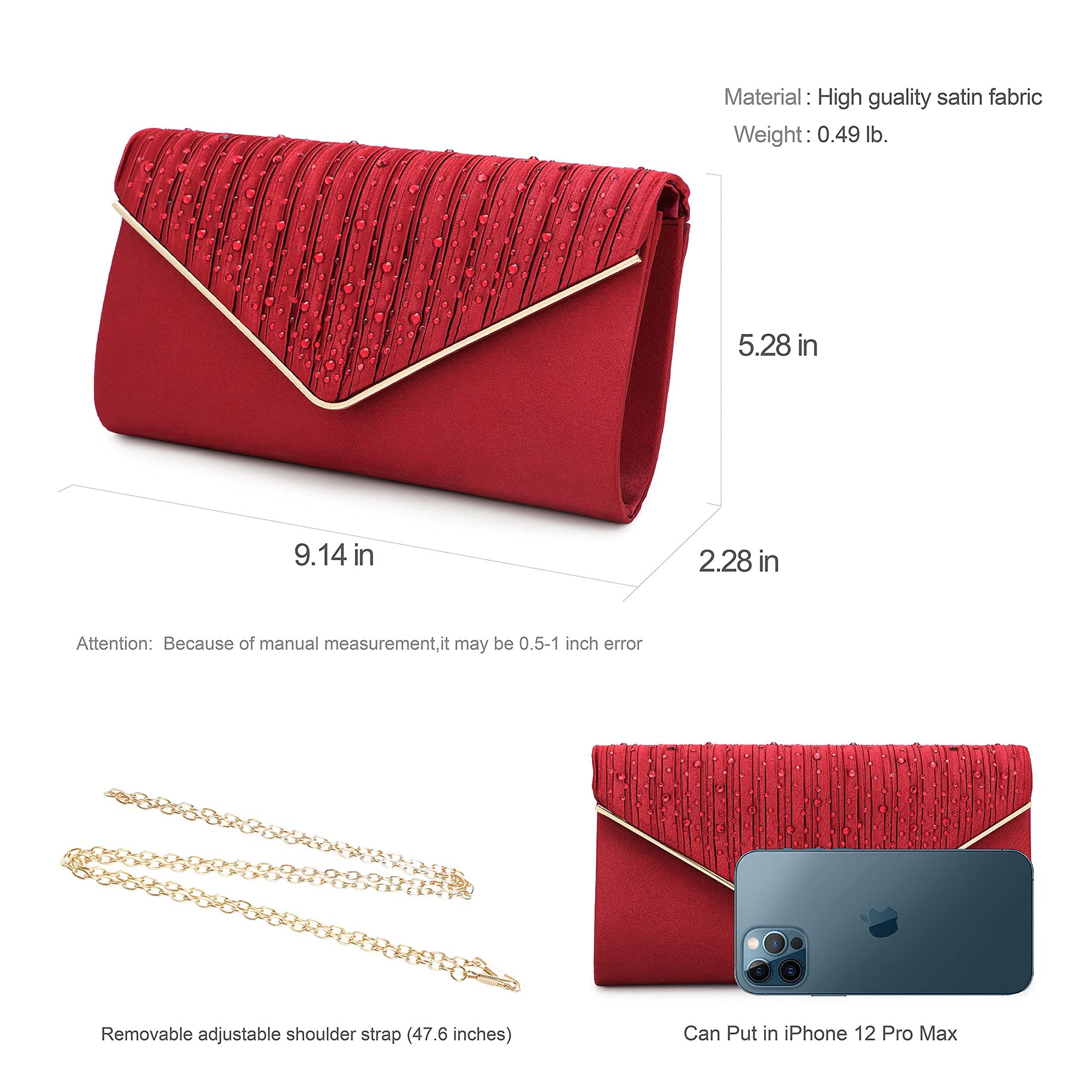 Mihawk Women's Clutch Purses & Evening Bags - Elegant Handbags for Parties, Weddings & Special Occasions | Perfect for Date Nights, Prom & Formal Events