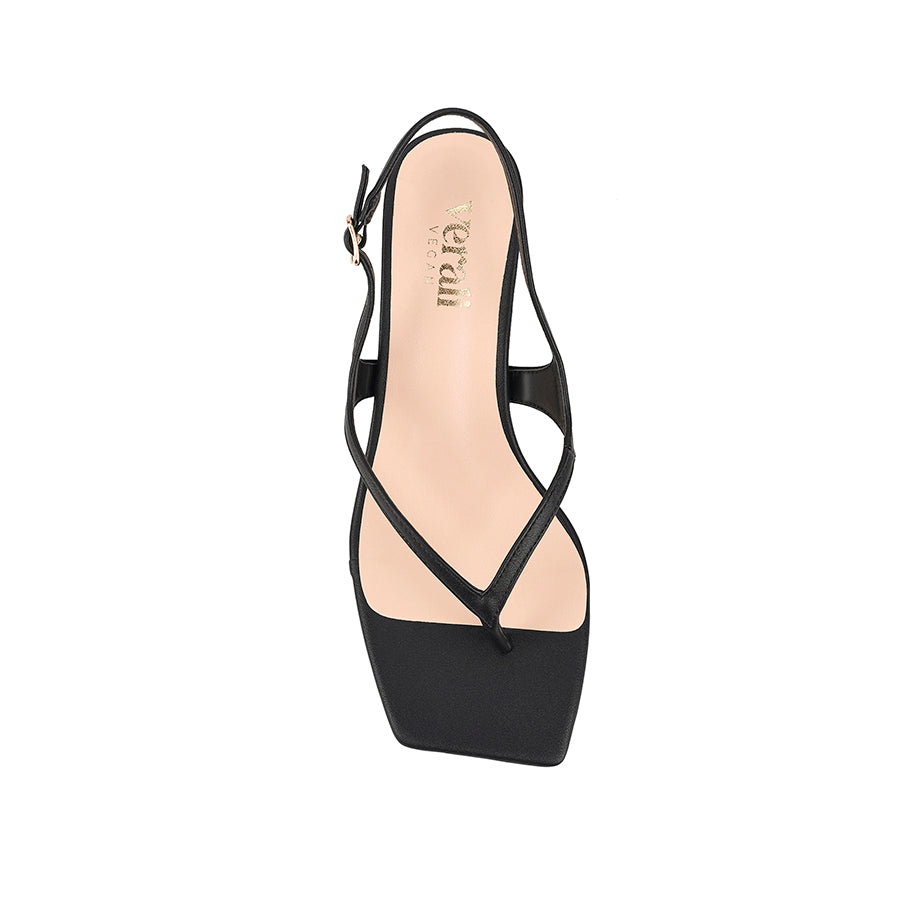 Marnie Kitten Heel Sandals for Women - Elegant Black Strappy Dress Shoes | Perfect for Weddings, Parties & Office Wear