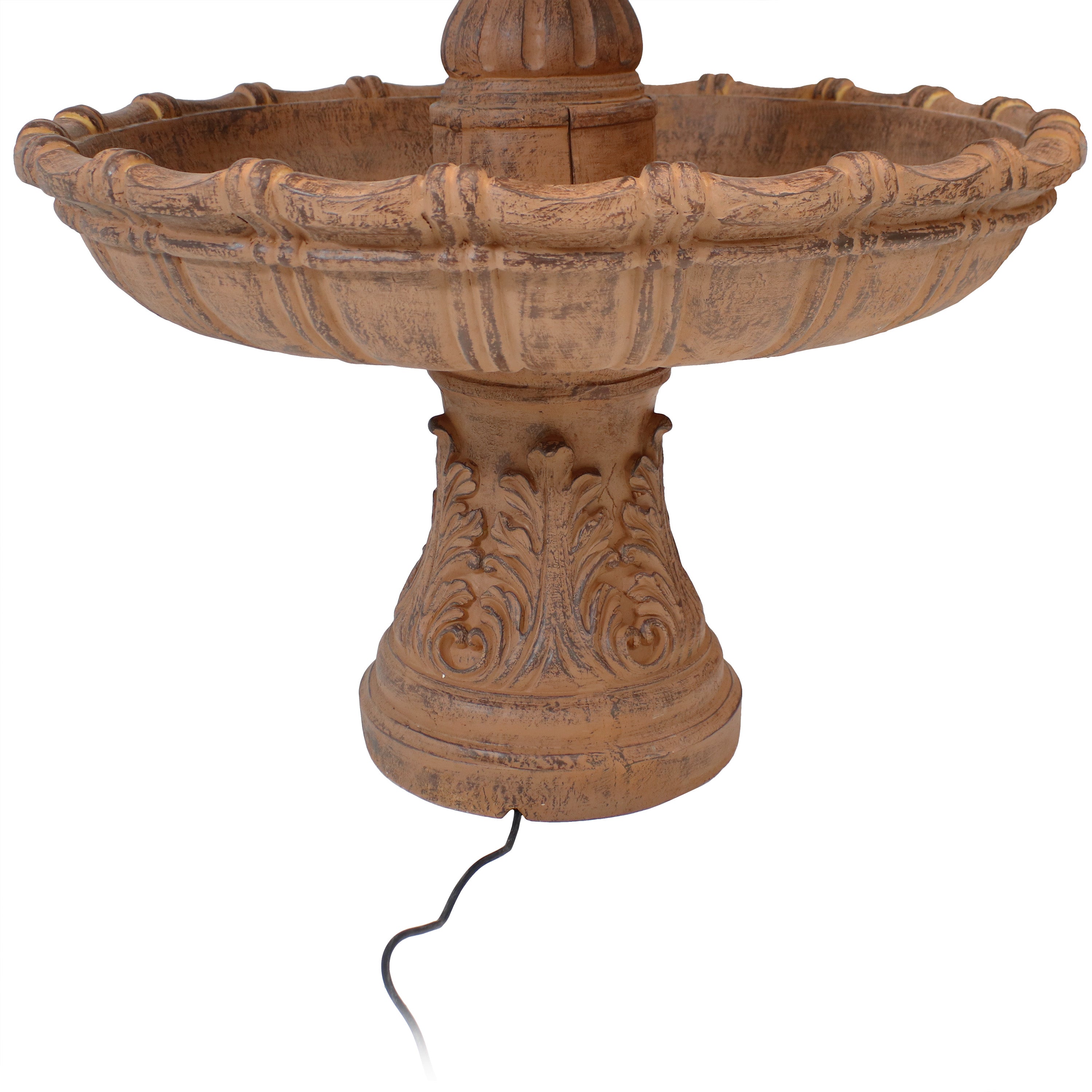 Large 3-Tier Ball Outdoor Water Fountain with LED Lights - 80