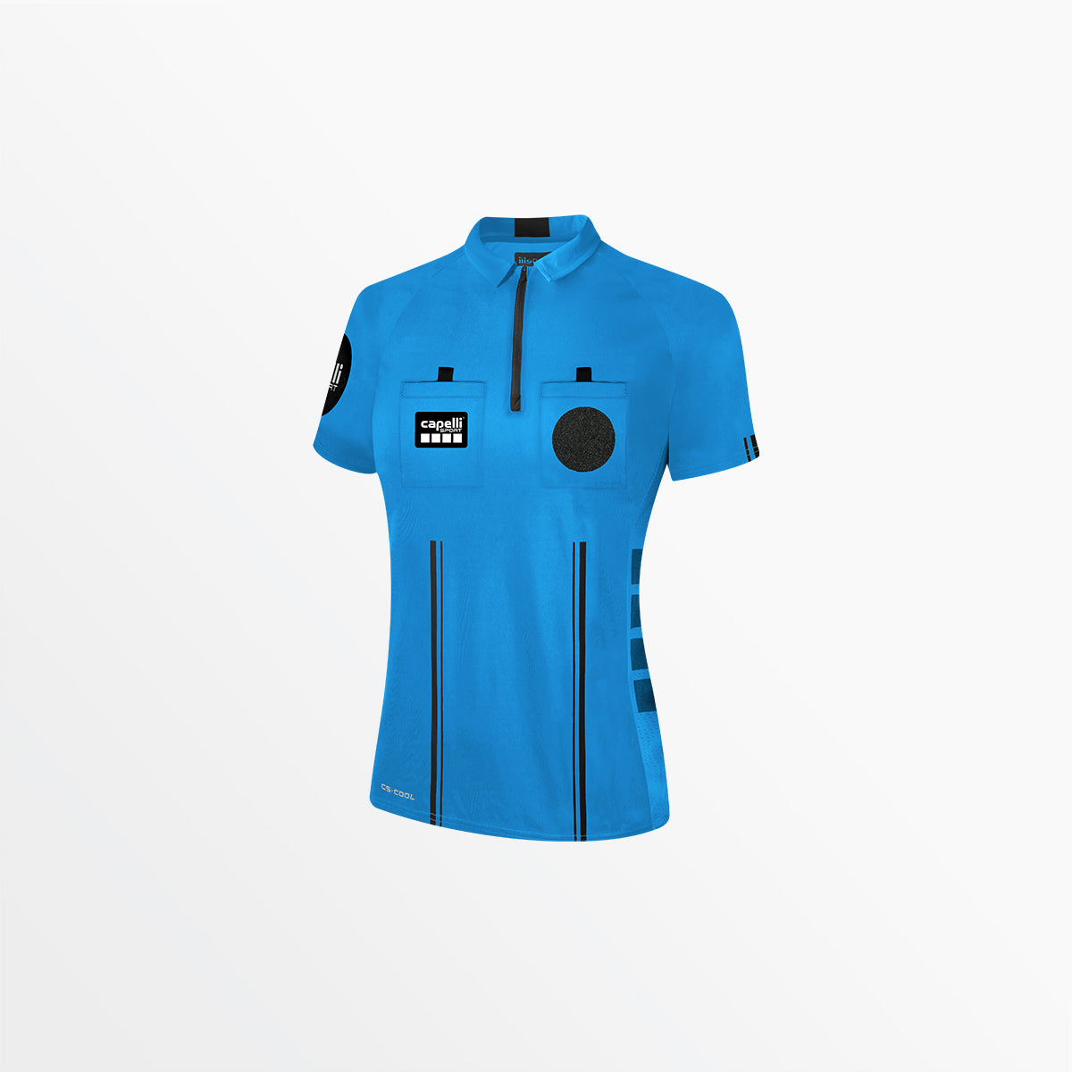 Women's Official Referee 1/4 Zip Short Sleeve Jersey - Breathable Sports Top for Soccer, Basketball & Volleyball Games