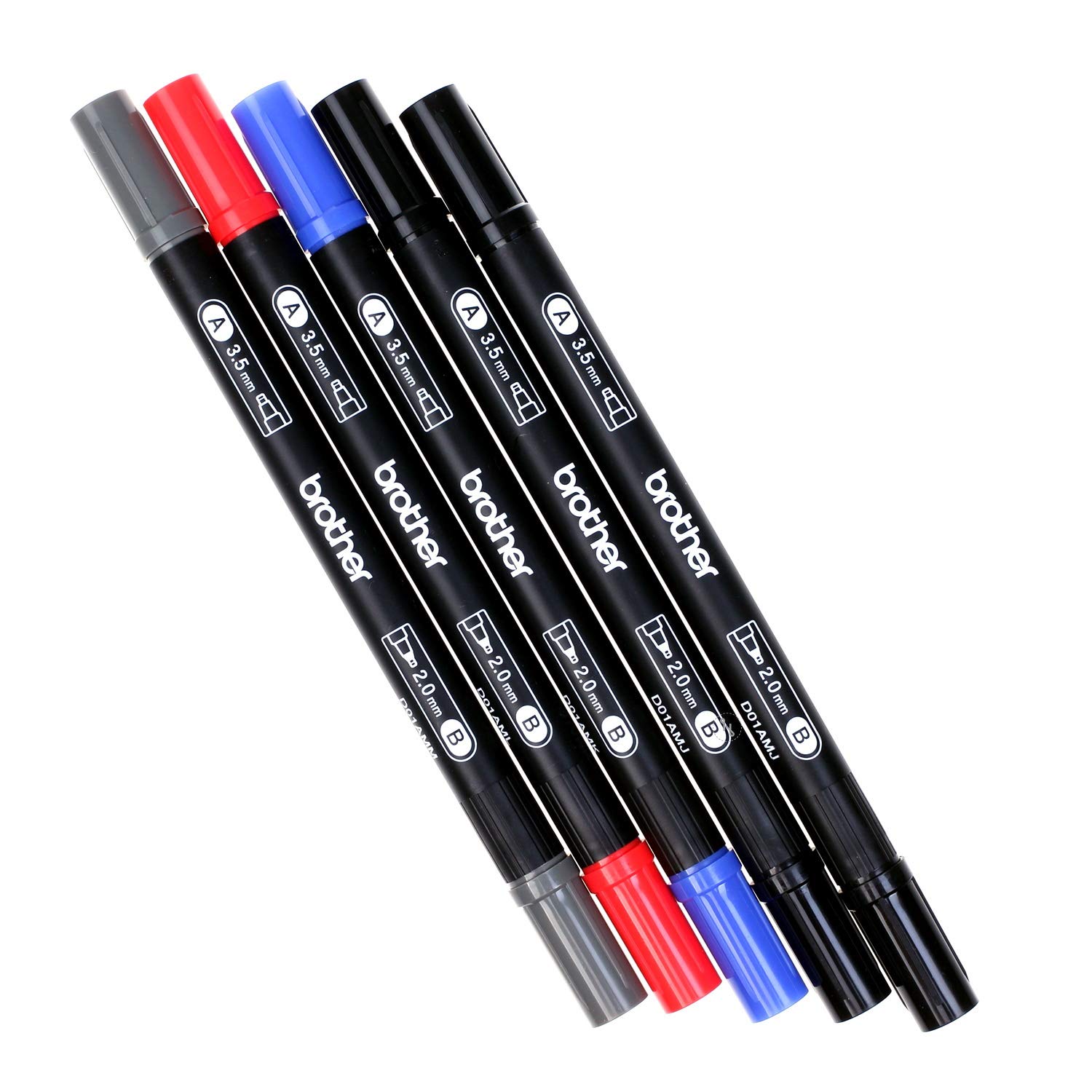 Brother Calligraphy Pen Set for ScanNCut DX Series - 5 Essential Pens Kit for Hand Lettering, DIY Crafts & Fabric Design