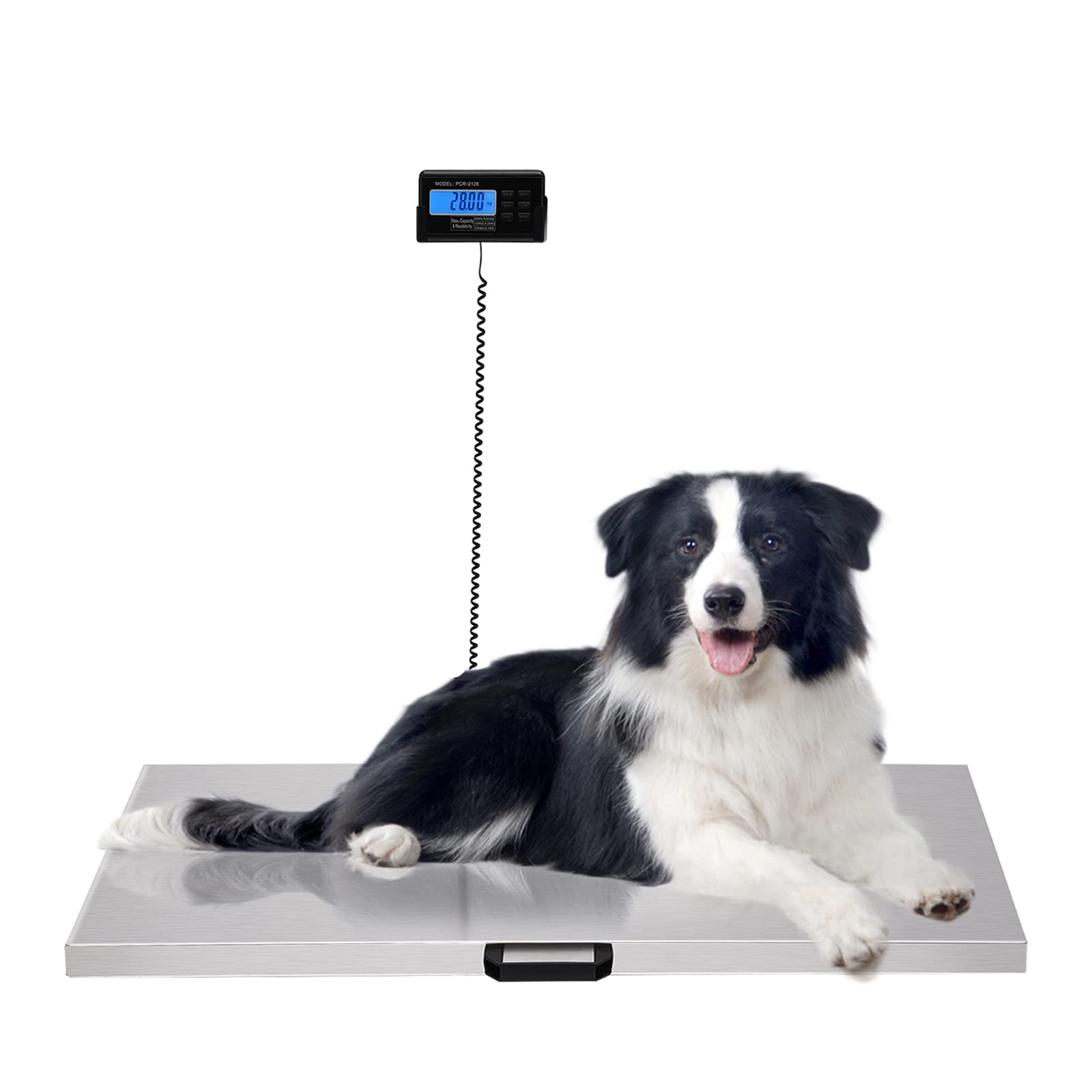 Heavy Duty Digital Veterinary Scale 440LB - Large 41x20.8 Inch Platform Scale with Power Adapter for Livestock, Pets, Cats, Dogs & Cattle | Perfect for Vet Clinics, Farms, and Animal Weighing Stations