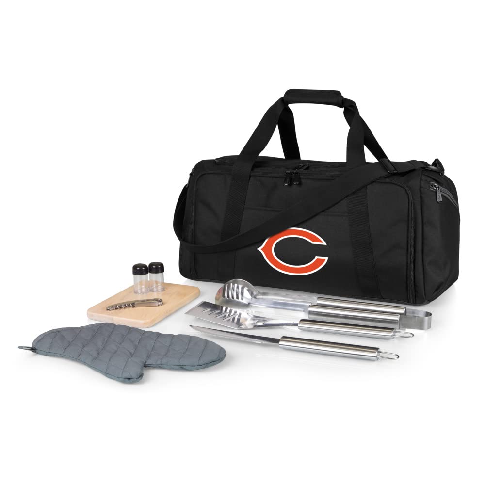 NFL BBQ Kit & Cooler Tote Set with Grill Tools and Picnic Accessories - Perfect for Tailgating, Backyard BBQs, and Outdoor Parties