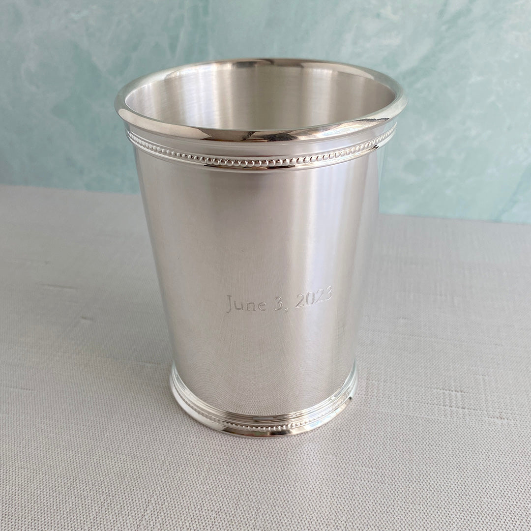 Sterling Silver Plated Kentucky Julep Cup - 10oz Classic Mint Julep Drinking Vessel for Bourbon Cocktails, Southern Hospitality & Kentucky Derby Parties