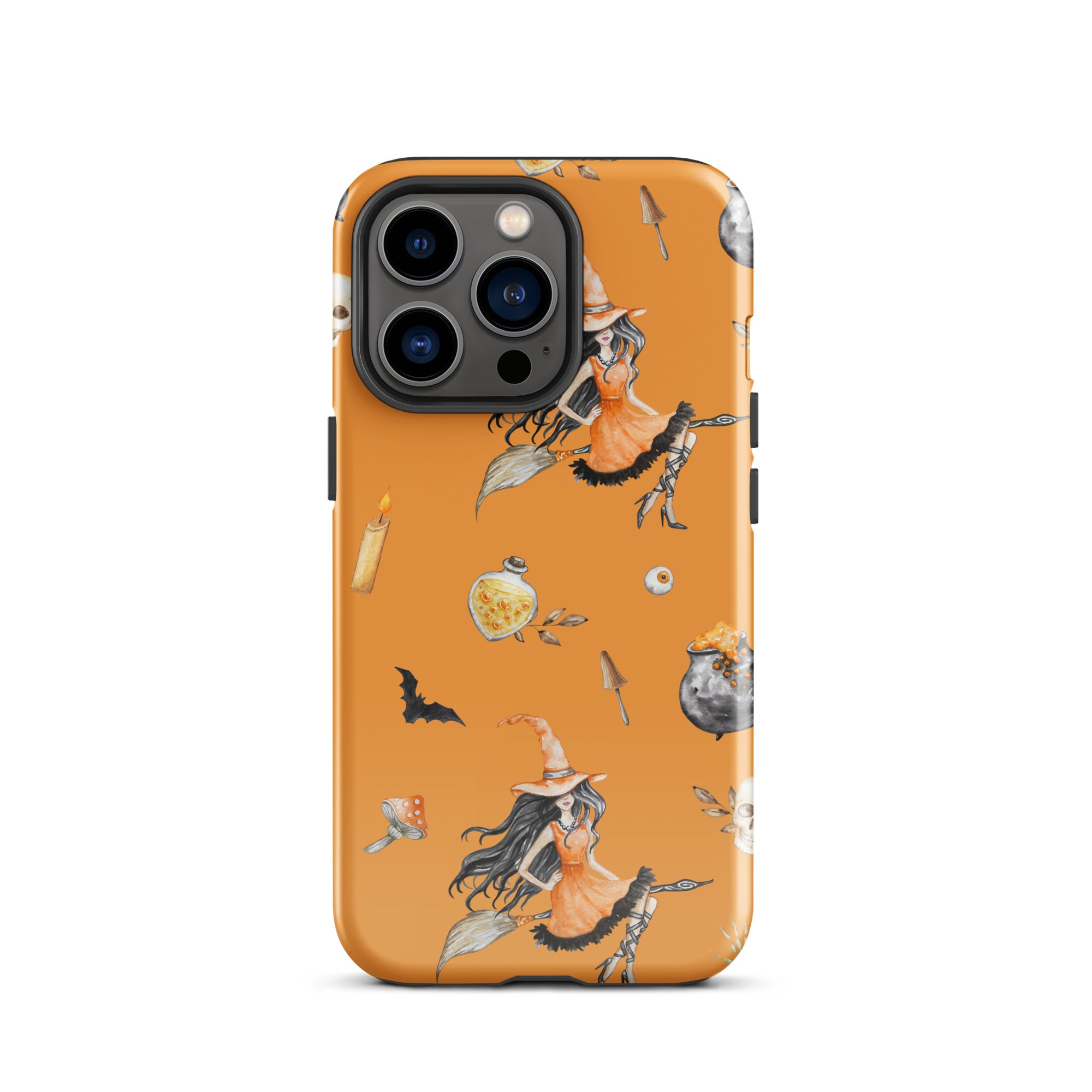 Premium Witch's Broomstick iPhone Case - Durable Protective Cover for iPhone 13/14/15 Pro Max - Perfect for Halloween, Cosplay & Witch-Themed Parties
