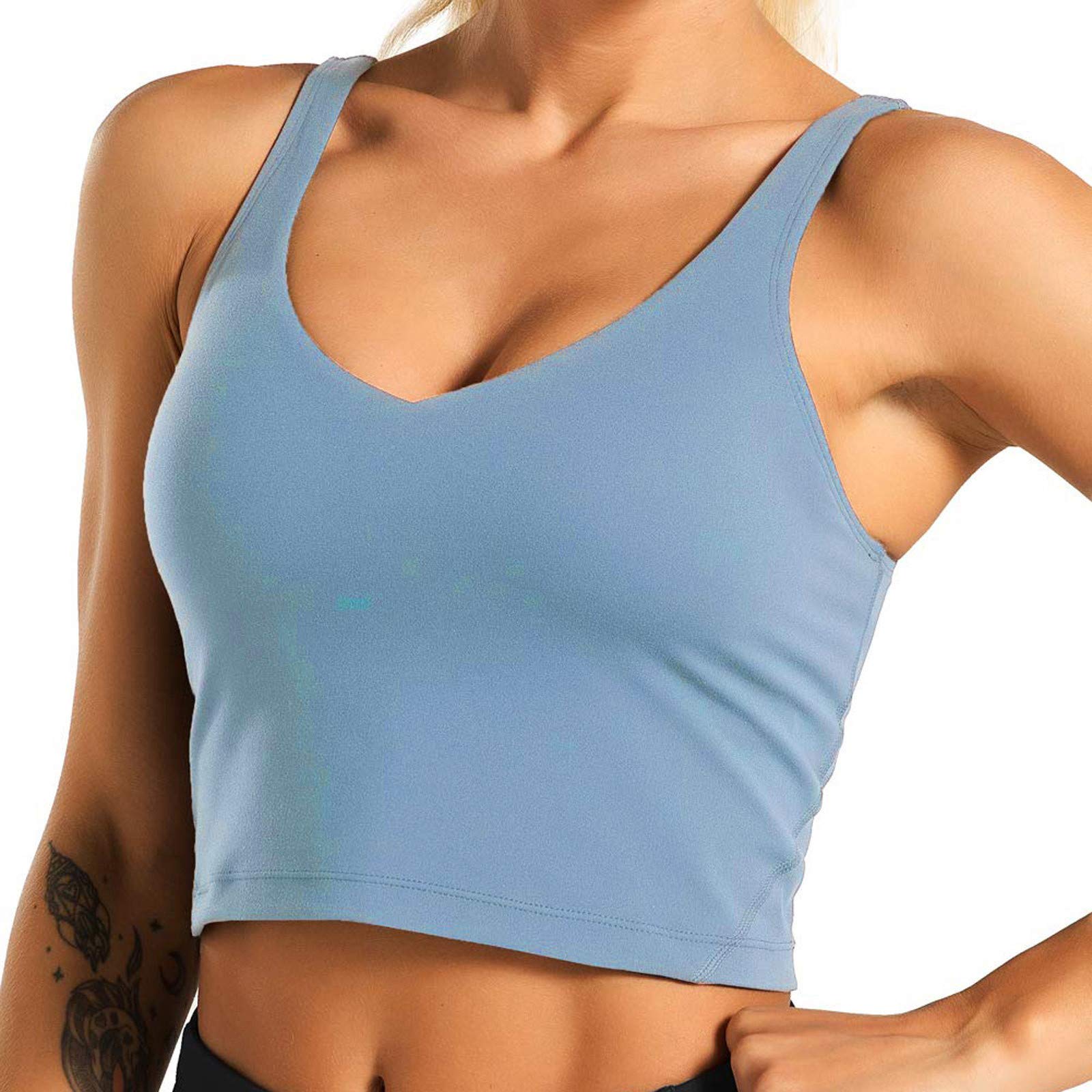 Gillberry Women's High Impact Sports Bras & Tank Tops - Padded Racerback Workout Shirts for Yoga, Gym, Running, Fitness | Perfect for High-Intensity Training & Active Lifestyle
