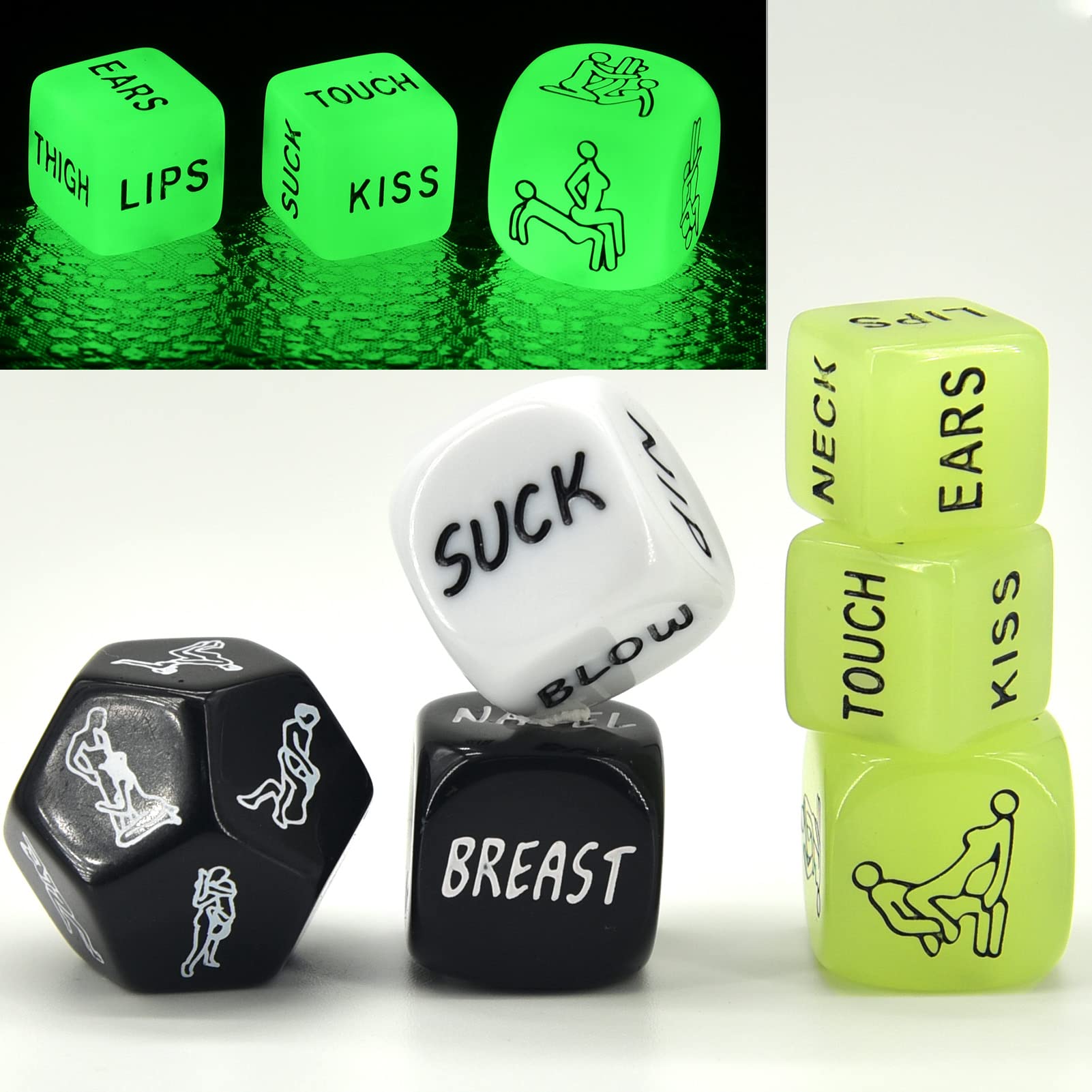 Romantic Couple Sex Dice Game - Naughty Position Dice for Foreplay & Intimacy | Adult Sex Toy for Couples, Lovers & Spice Up Your Bedroom Fun