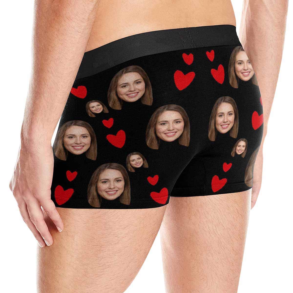 Customized Boxer Briefs for Men - Personalized Funny Wife Face Underwear - Unique Gag Gift for Husband - Perfect for Anniversaries, Birthdays & Valentine's Day