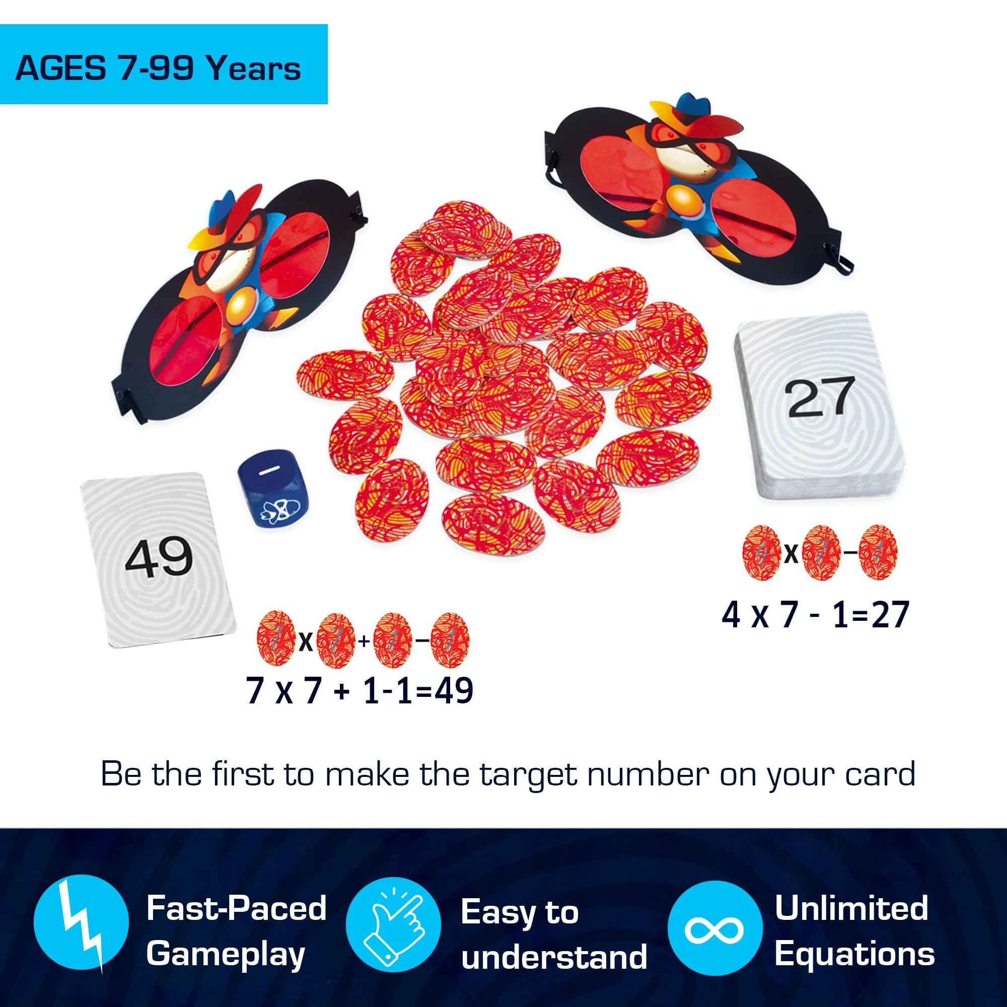 Chalk and Chuckles CC-019 Super Math Spy - Educational Board Game for Kids | Fun Math Learning Activities | Perfect for Classroom & Homeschool Use