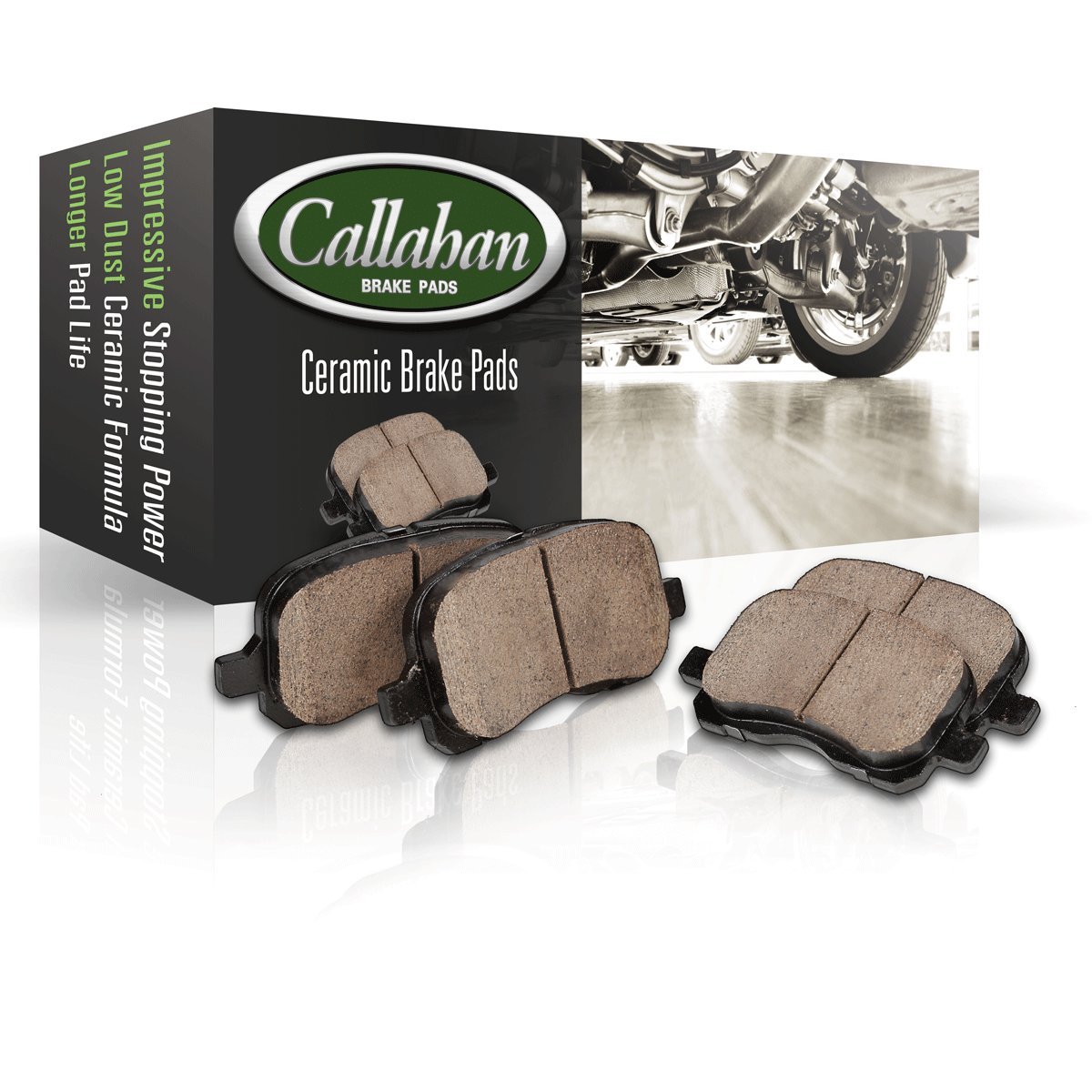 Callahan Ceramic Brake Pads Replacement for Jeep Liberty 2003-2007, Jeep TJ 2003-2004, Jeep Wrangler 2003-2006 - High Performance, Low Noise & Dust - Perfect for Off-Roading & Daily Commuting