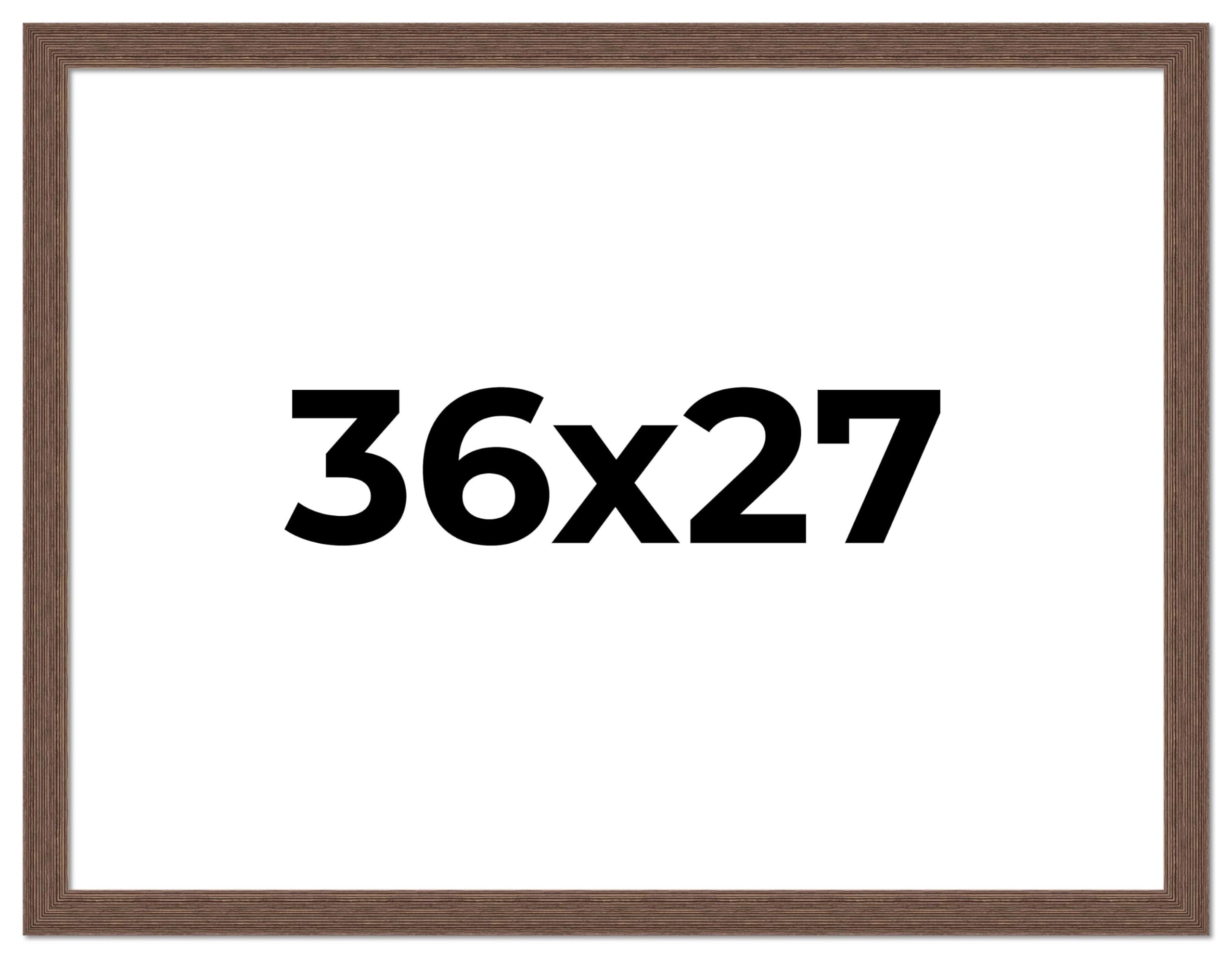 36x27 Brown Distressed Barnwood Picture Frame - Rustic Farmhouse Photo Frame with UV Acrylic Shatter Guard & Acid-Free Backing | Perfect for Wall Decor, Wedding Photos, and Home Office Display
