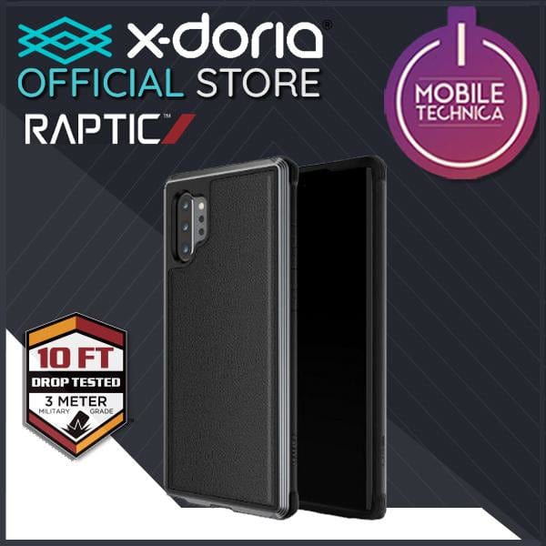 X Doria Defense Shield Case for Samsung Galaxy Note 10+/5G - Premium Carbon Fiber & Leather Hybrid Protective Cover | Slim Fit, Shockproof Design for Everyday Use & Travel Protection
