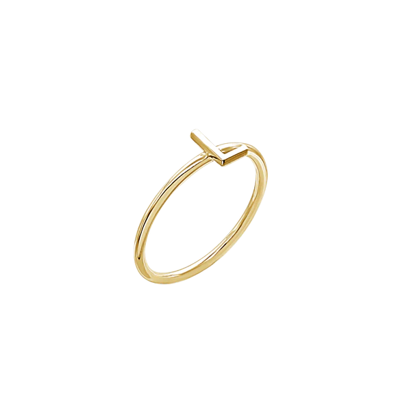 Amare Wear Initial Stackable Rings 14K Gold - Personalized Name Rings for Women, Dainty Layering Rings, Minimalist Jewelry Gift | Perfect for Everyday Wear, Stacking & Special Occasions