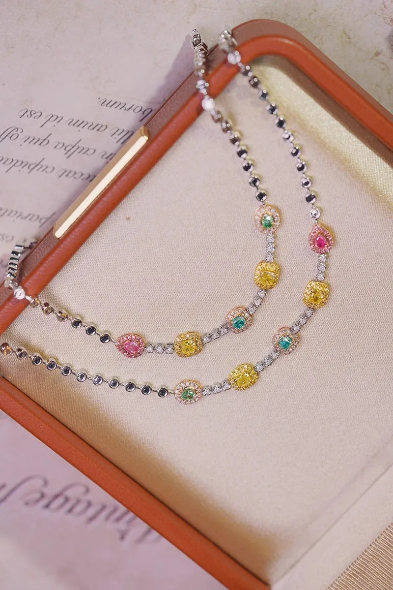 18K White Gold Diamond Bracelet for Women - 0.97 Carat Real Natural Color Diamonds, Luxury Shiny Wedding Jewelry | Perfect for Anniversaries, Engagements & Special Occasions