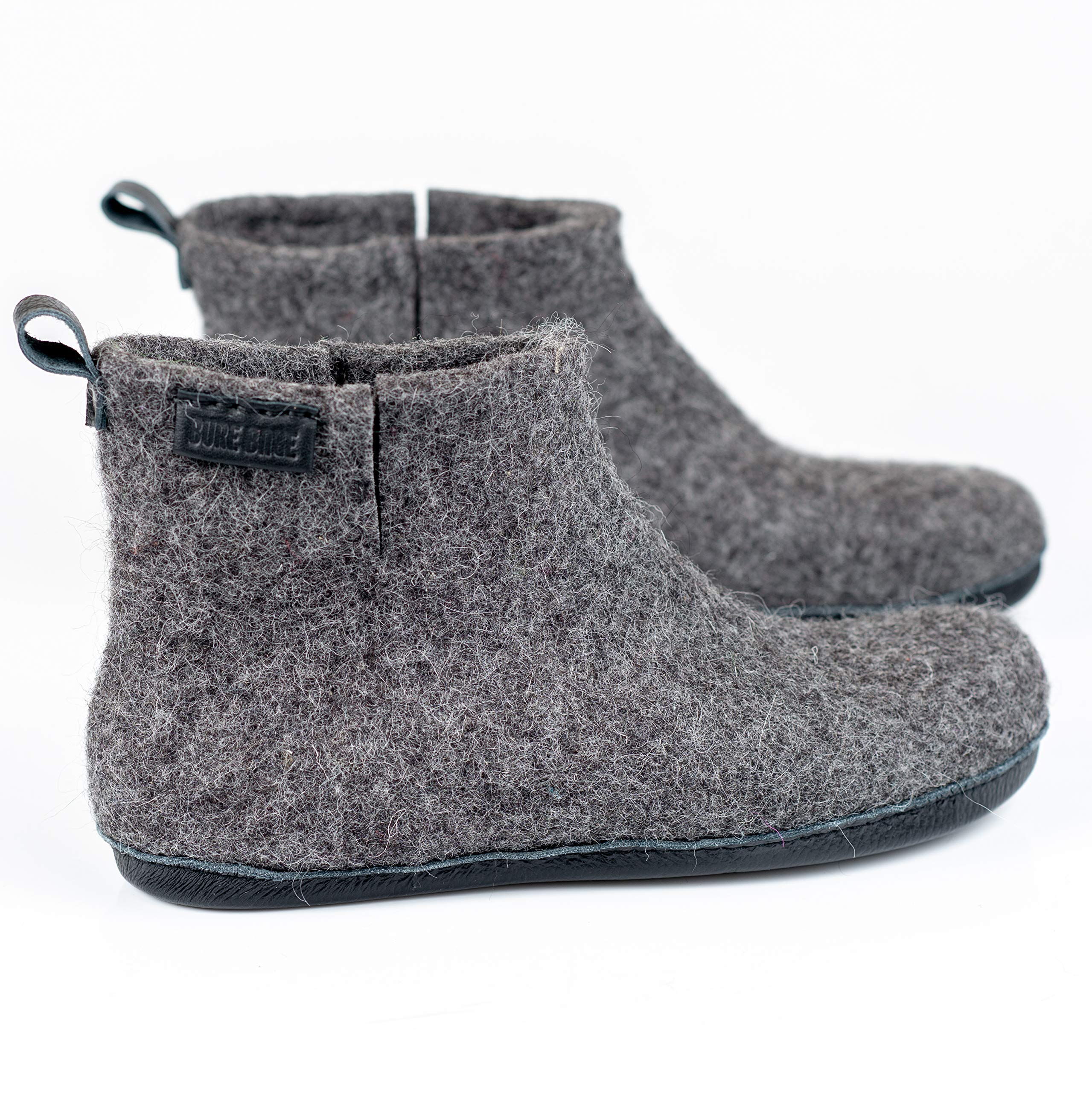 Warm Wool Ankle Bootie Slippers for Men - Cozy Winter House Shoes with Non-Slip Sole | Perfect Father's Day Gift for Dad | Ideal for Indoor Comfort, Lounging & Cold Weather