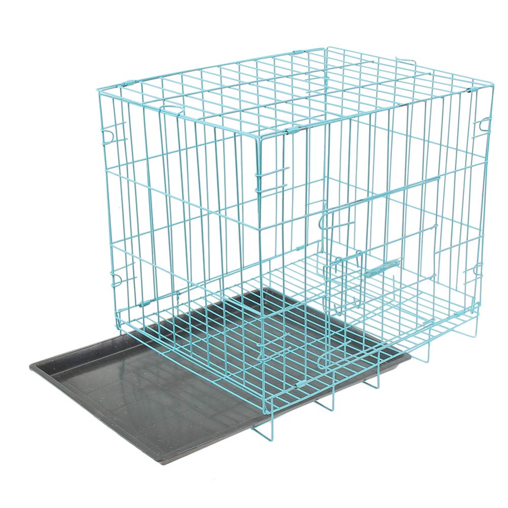 Balacoo Foldable Wire Dog Crate with Removable Toilet Tray - Portable Pet Kennel for Small & Medium Dogs, Cats & Rabbits | Indoor & Outdoor Use, Travel, Training & Home Comfort