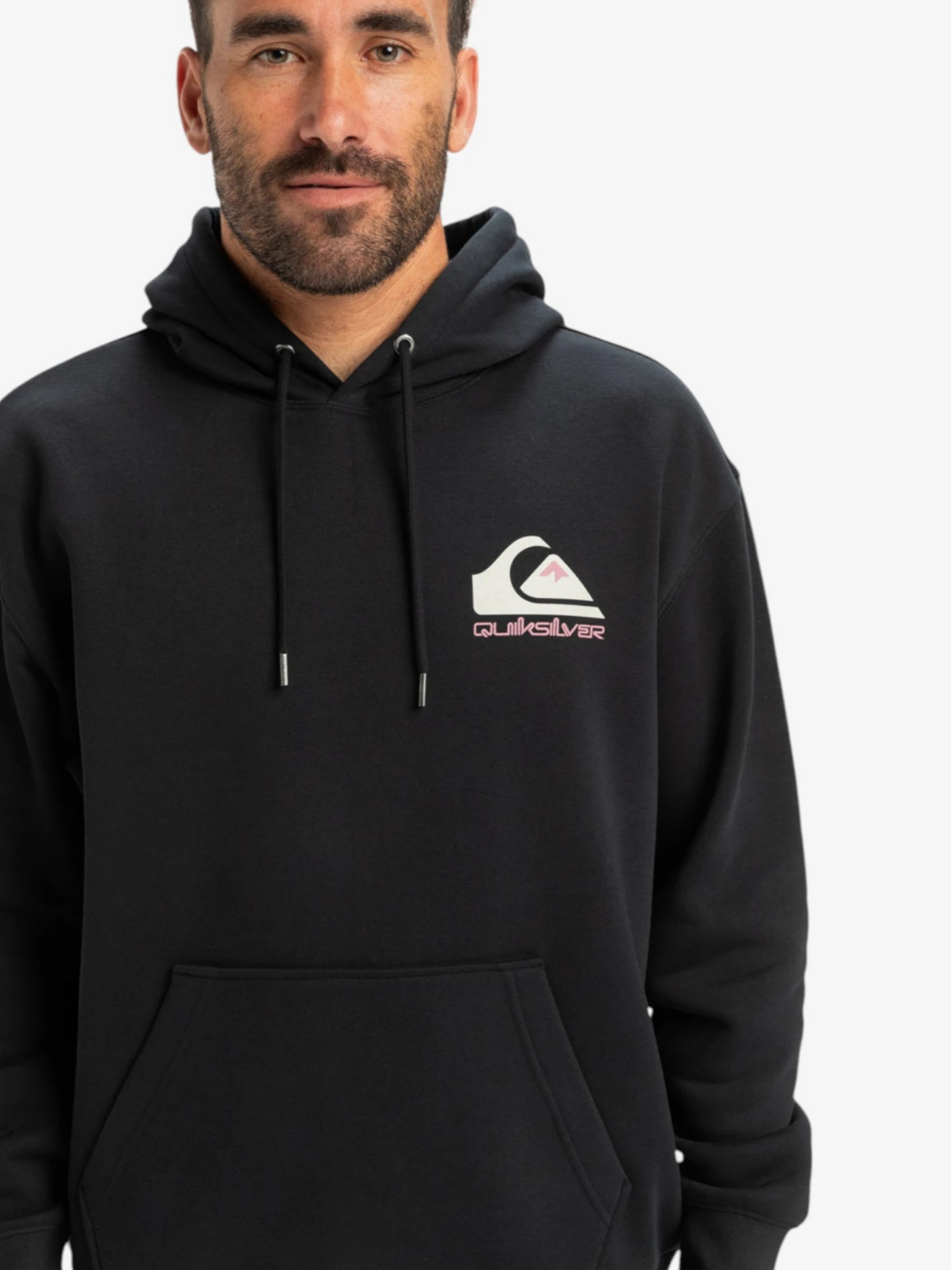 Quiksilver Men's Omni Logo Black Hoodie - Warm & Stylish Pullover for Outdoor Activities & Casual Wear