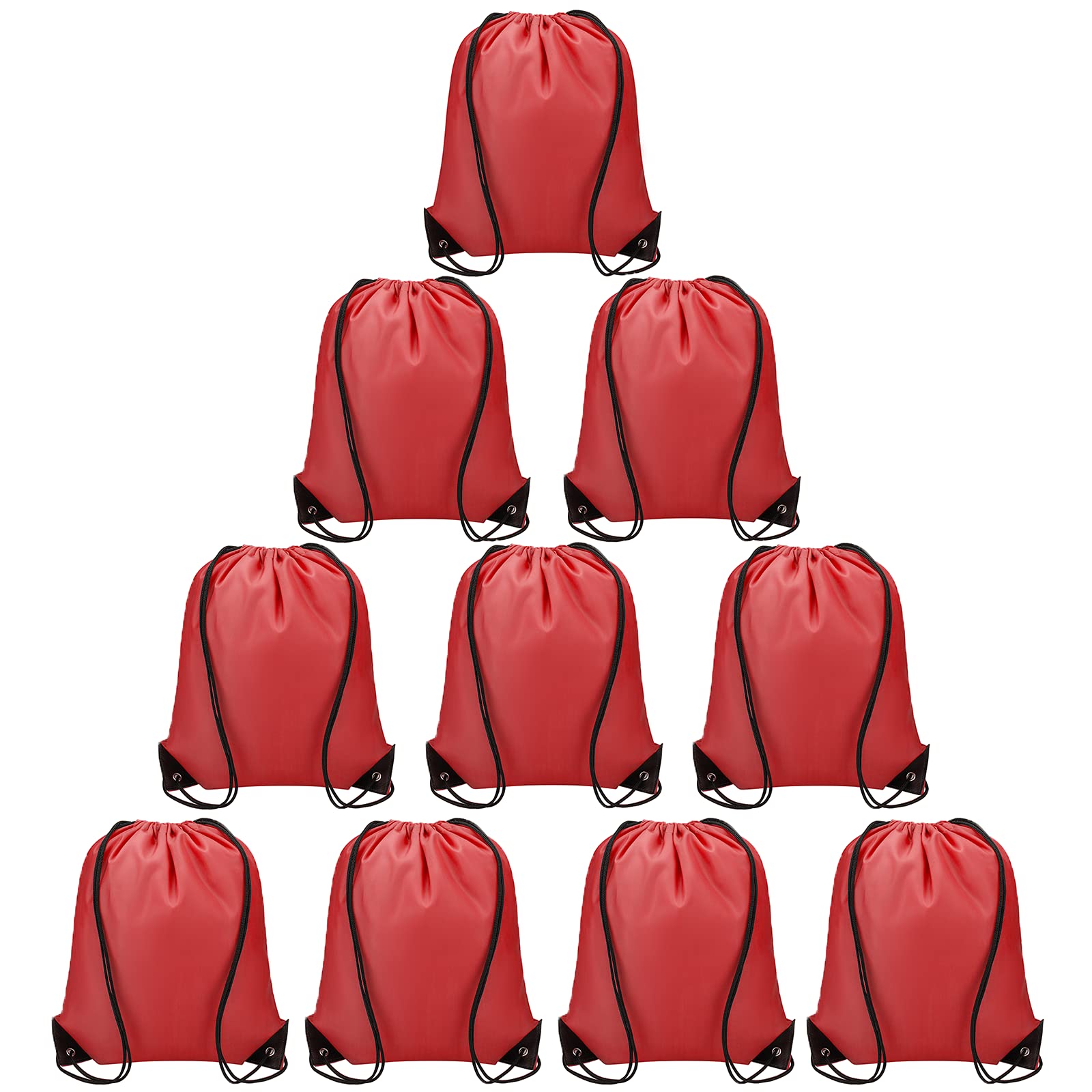 Vorspack 10-Piece Drawstring Backpack Set - Lightweight & Durable for Gym, Sports, Travel, School & Parties - Perfect for Workout, Hiking, Beach & Daily Use