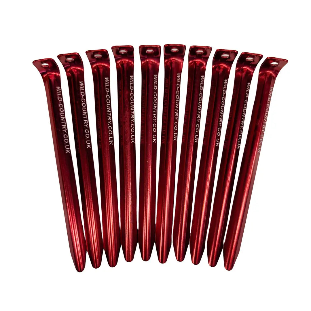 Wild Country Aluminum V Tent Pegs - Lightweight & Durable Camping Tent Stakes for Backpacking, Hiking & Outdoor Adventures