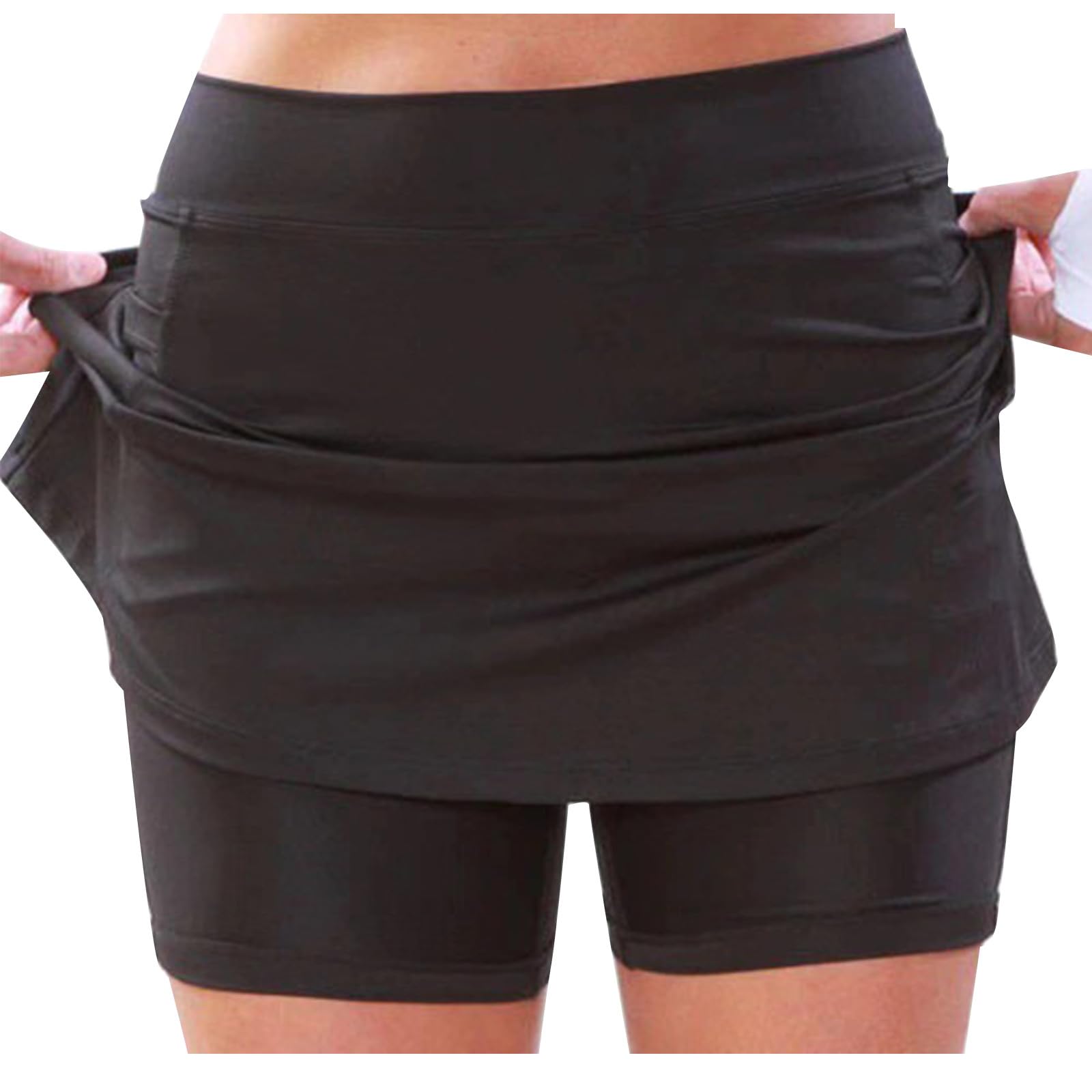 Women's Biker Shorts with Pockets - High Waist Yoga Shorts for Workout, Running & Gym - Comfortable Athletic Skirt Shorts for Summer Cycling, Jogging & Lounge Wear