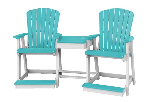 White & Aruba Blue