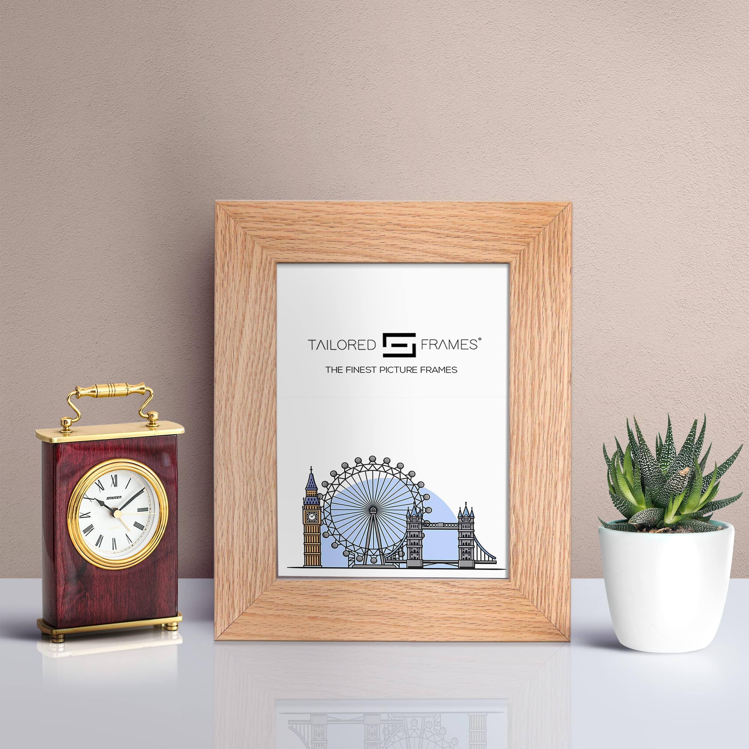 Solid Oak Wood Picture Frame 12x10