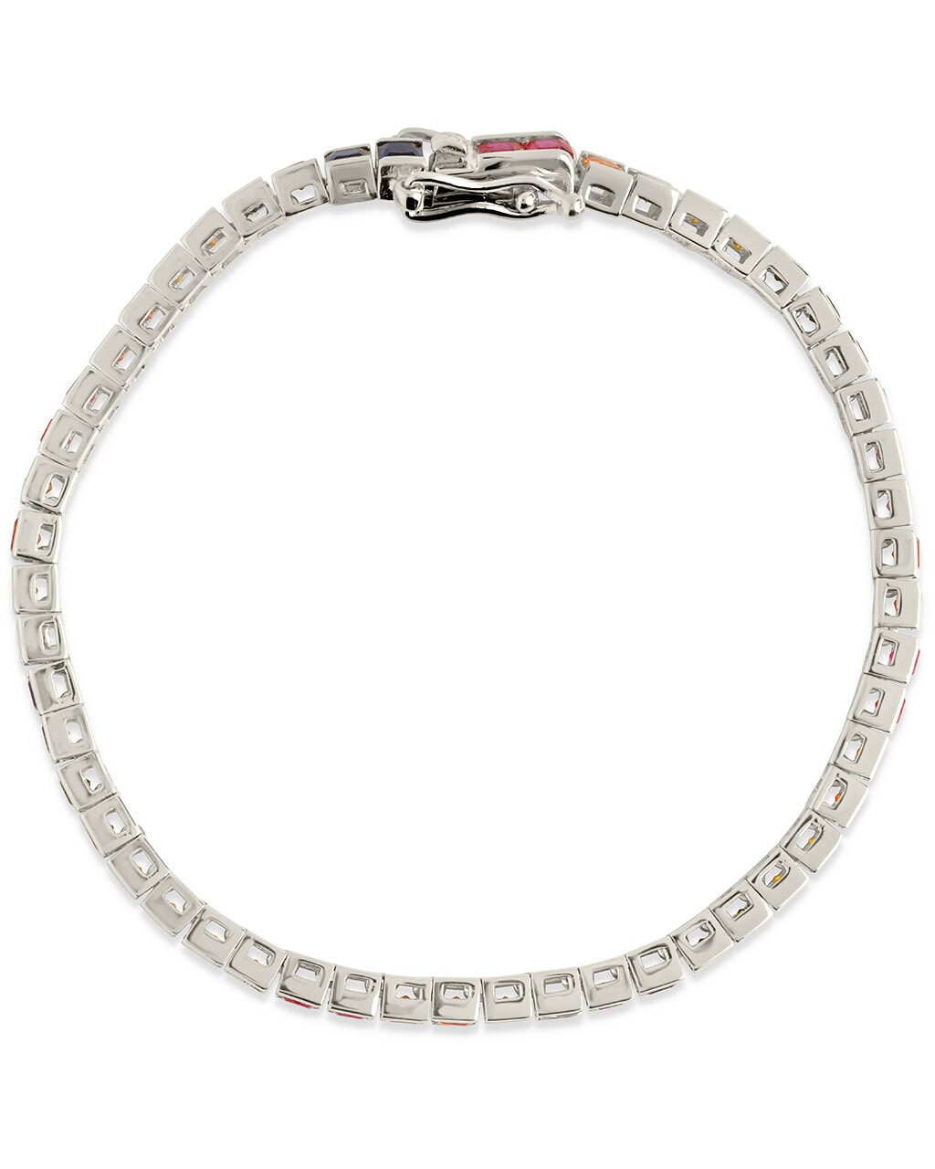 Sparkling Rainbow Channel Set CZ Tennis Bracelet for Women | Elegant Cubic Zirconia Jewelry Gift for Weddings, Parties & Special Occasions