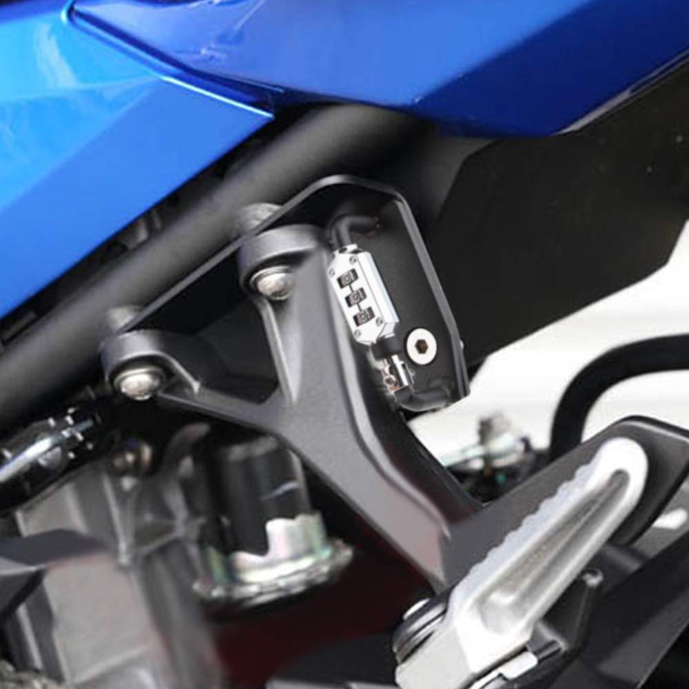 GUAIMI Motorcycle Helmet Lock - 4-Digit Combination Anti-Theft PIN Security Lock for Kawasaki Ninja 250/400 (2018-2020) - Perfect for Parking, Commuting & Road Trips
