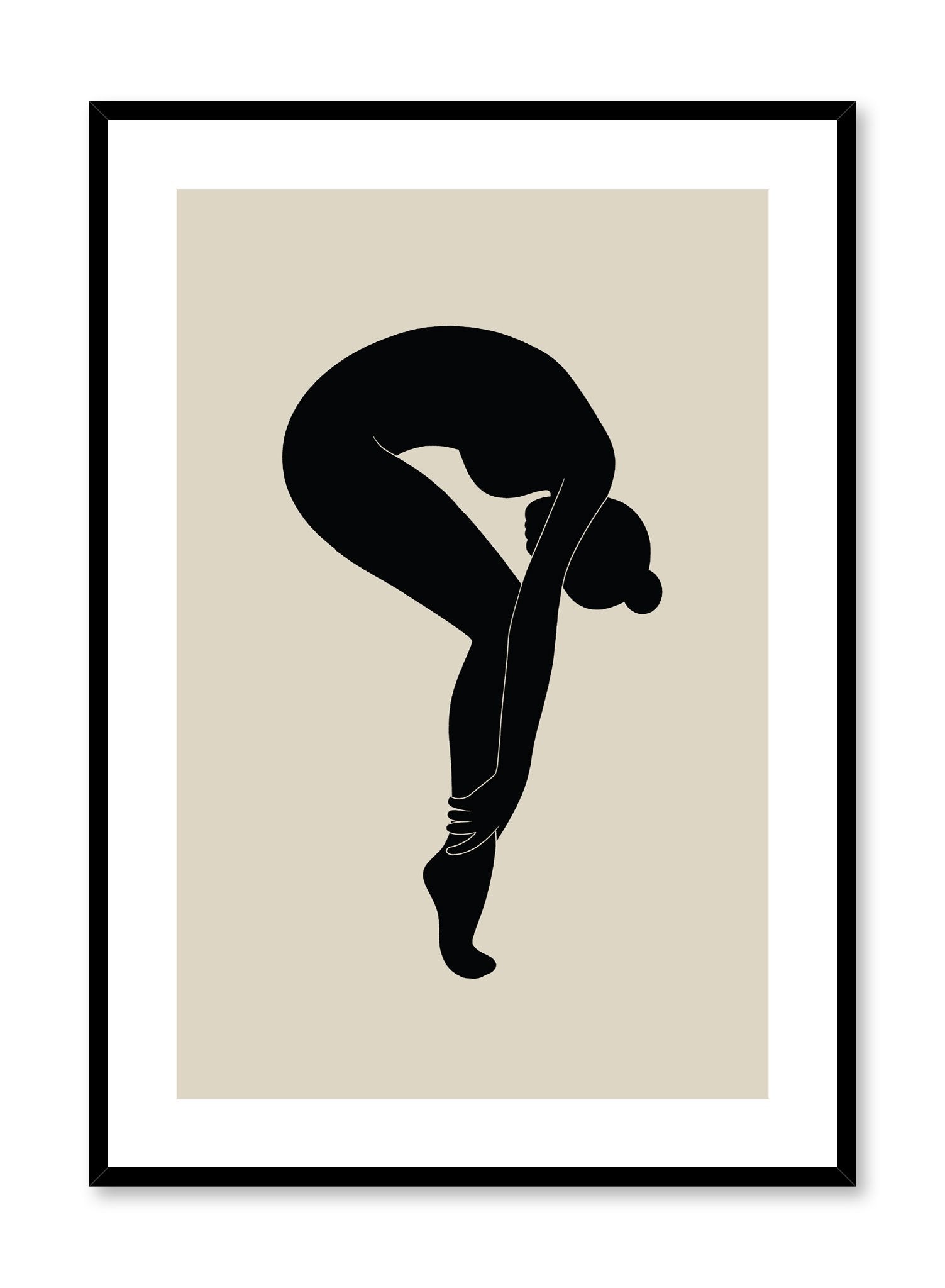 Forward Bend Yoga Poster - Premium Stretching Guide for Home & Studio Workouts - Perfect for Yoga Enthusiasts & Fitness Trainers